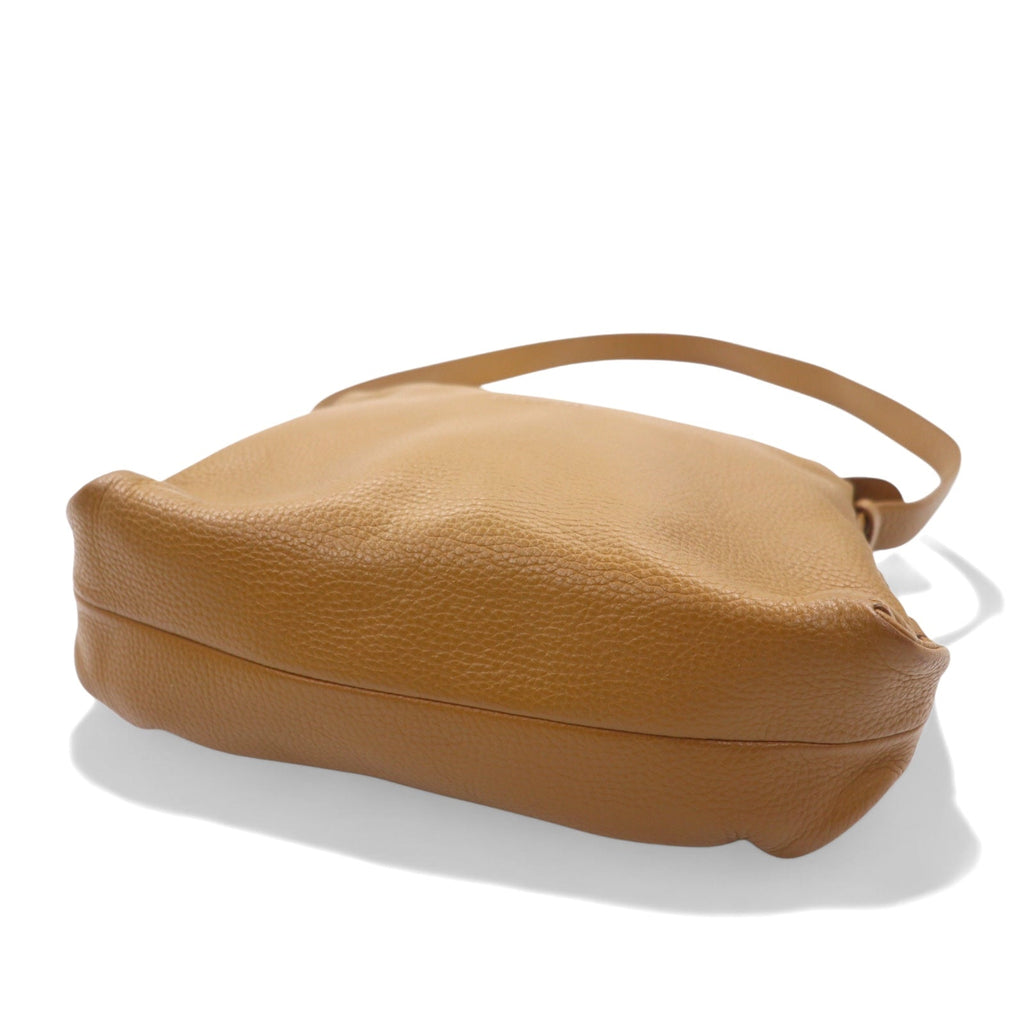 GOLD PFEIL Borsa a tracolla in pelle marrone martellata