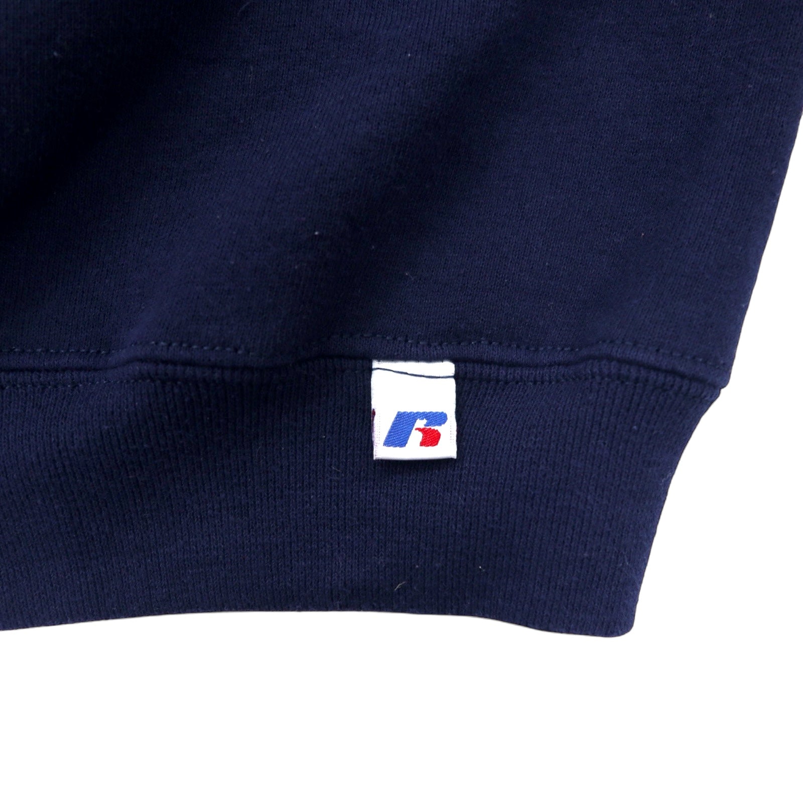 RUSSELL ATHLETIC Anni 2000 Felpa stampata College L Navy Cotone NEVADA Made in El Salvador