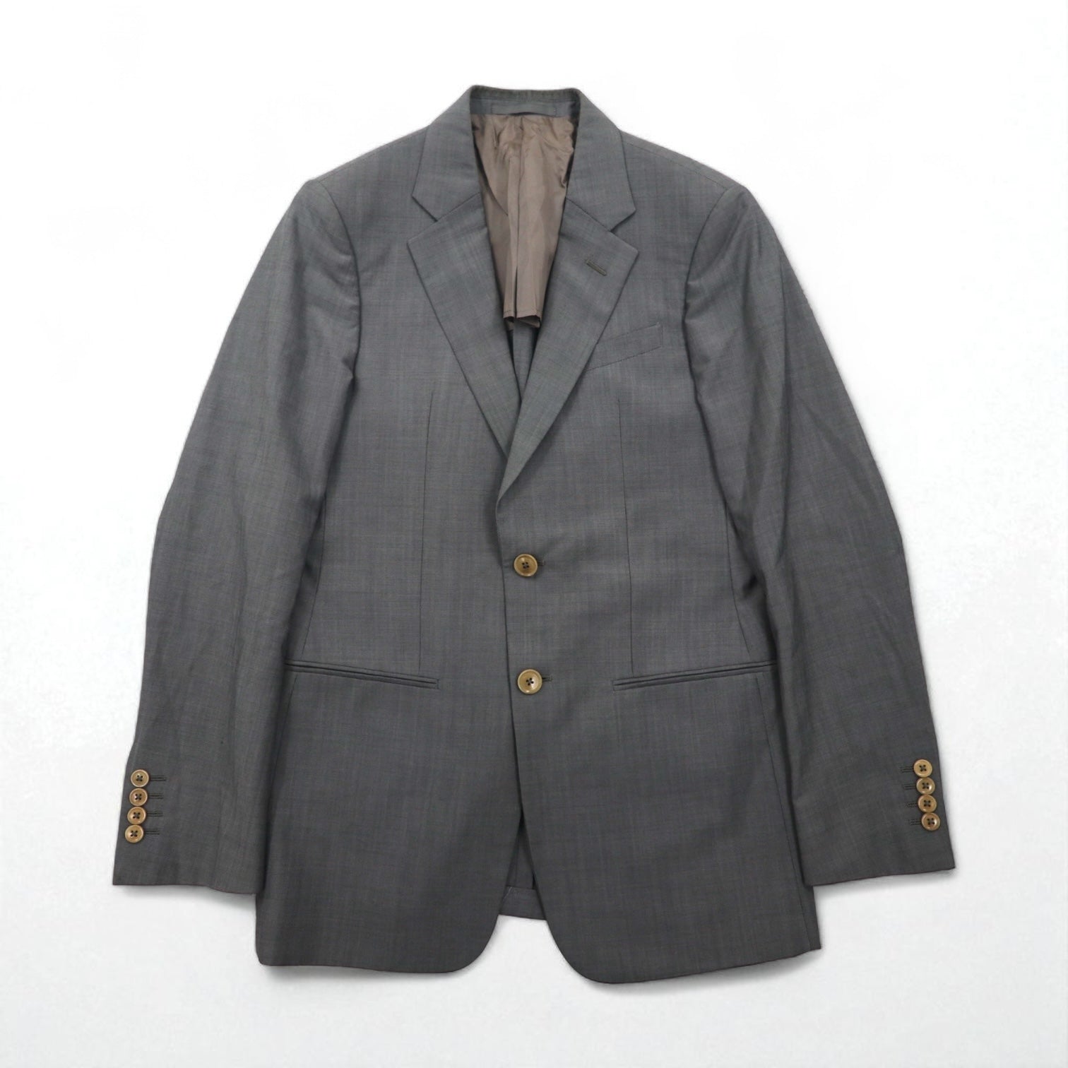 ARMANI COLLEZIONI イタリア製 テーラードジャケット S グレー ウール