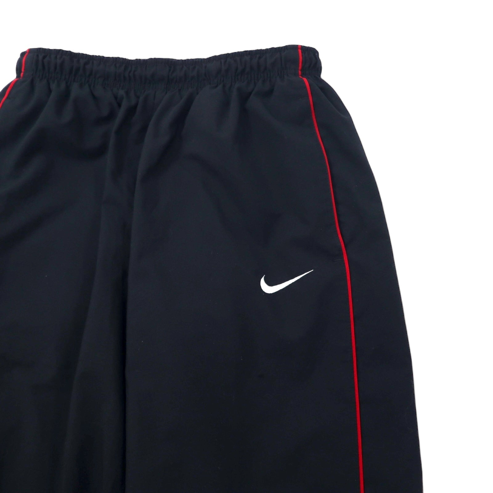 NIKE Pantaloni da tuta L neri in poliestere con strisce laterali, logo Swoosh ricamato 329354-648