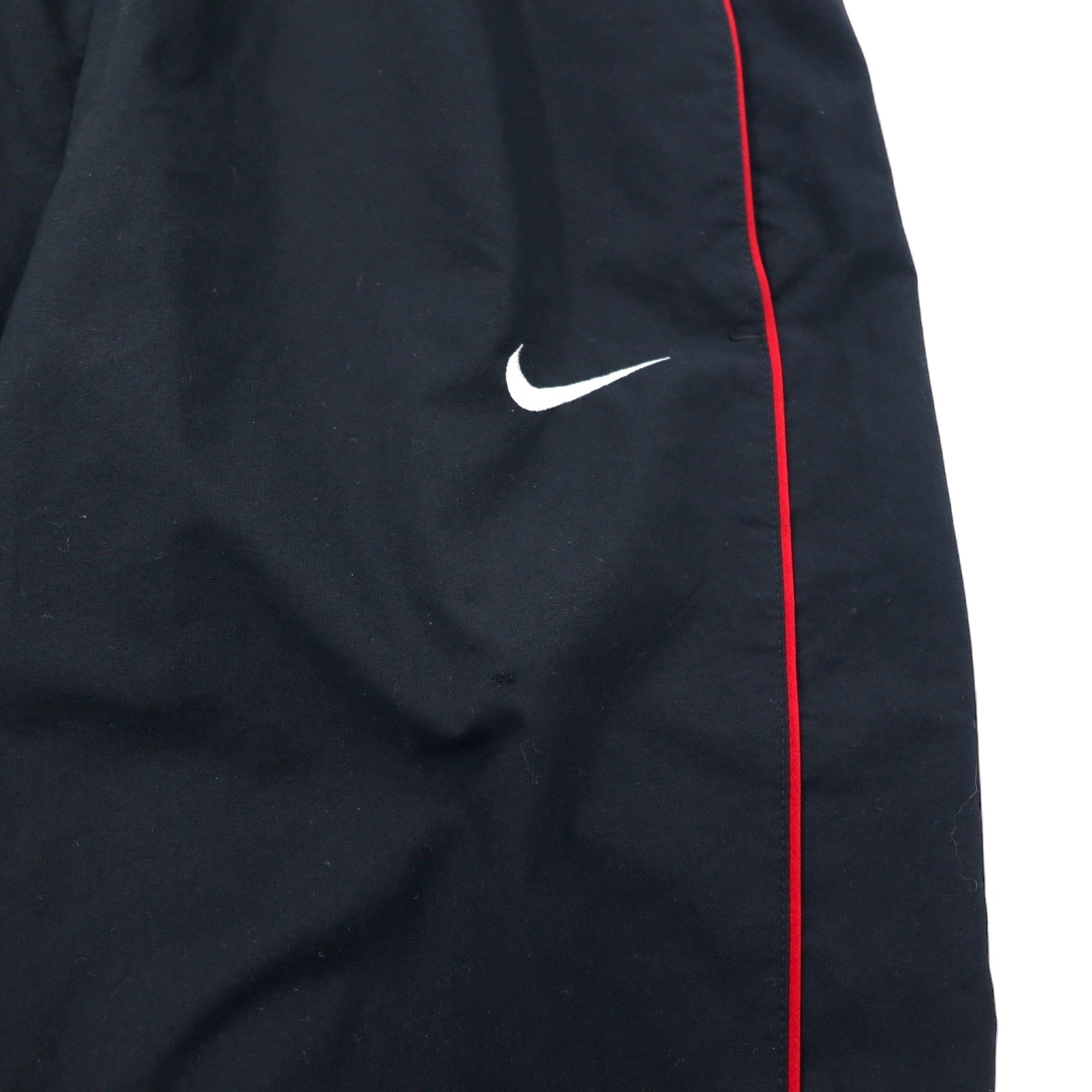 NIKE Pantaloni da tuta L neri in poliestere con strisce laterali, logo Swoosh ricamato 329354-648