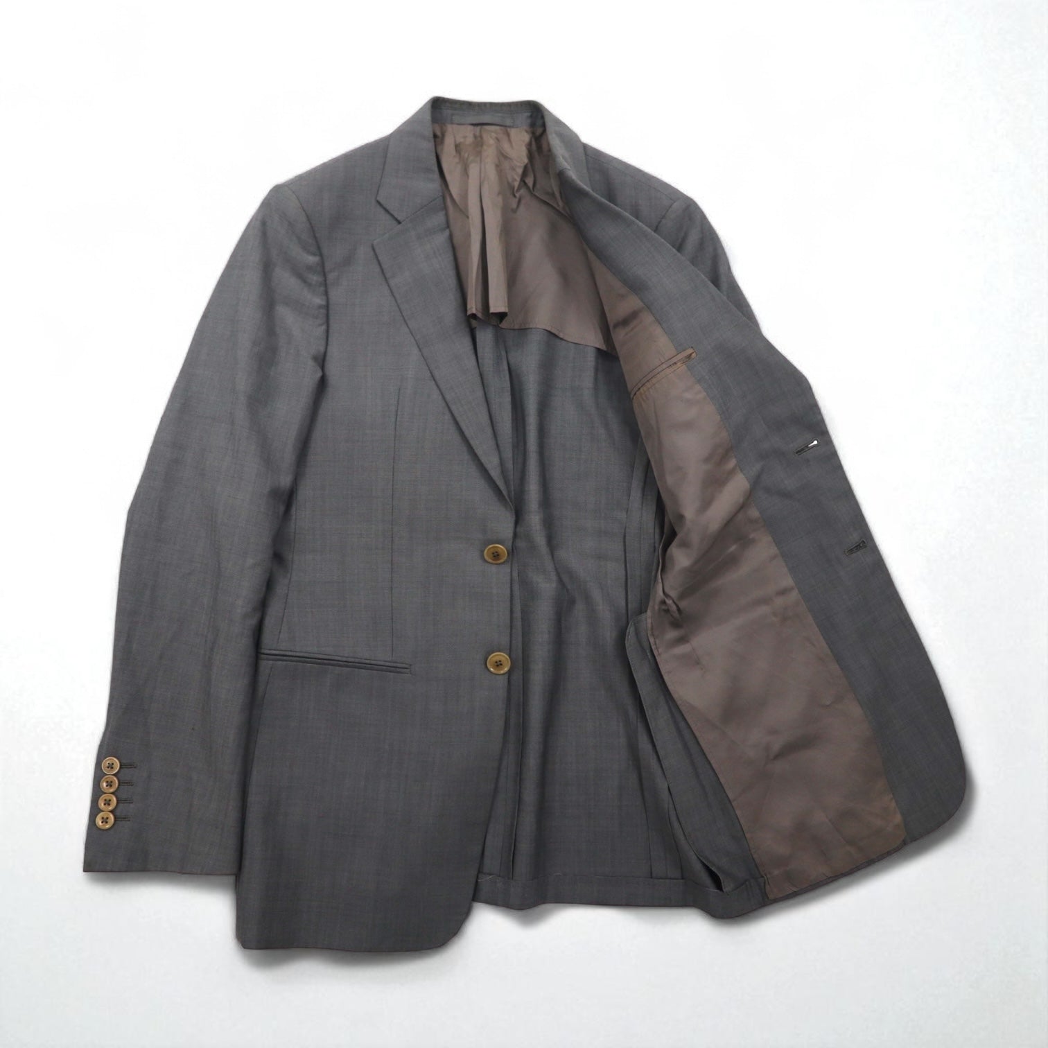 ARMANI COLLEZIONI イタリア製 テーラードジャケット S グレー ウール