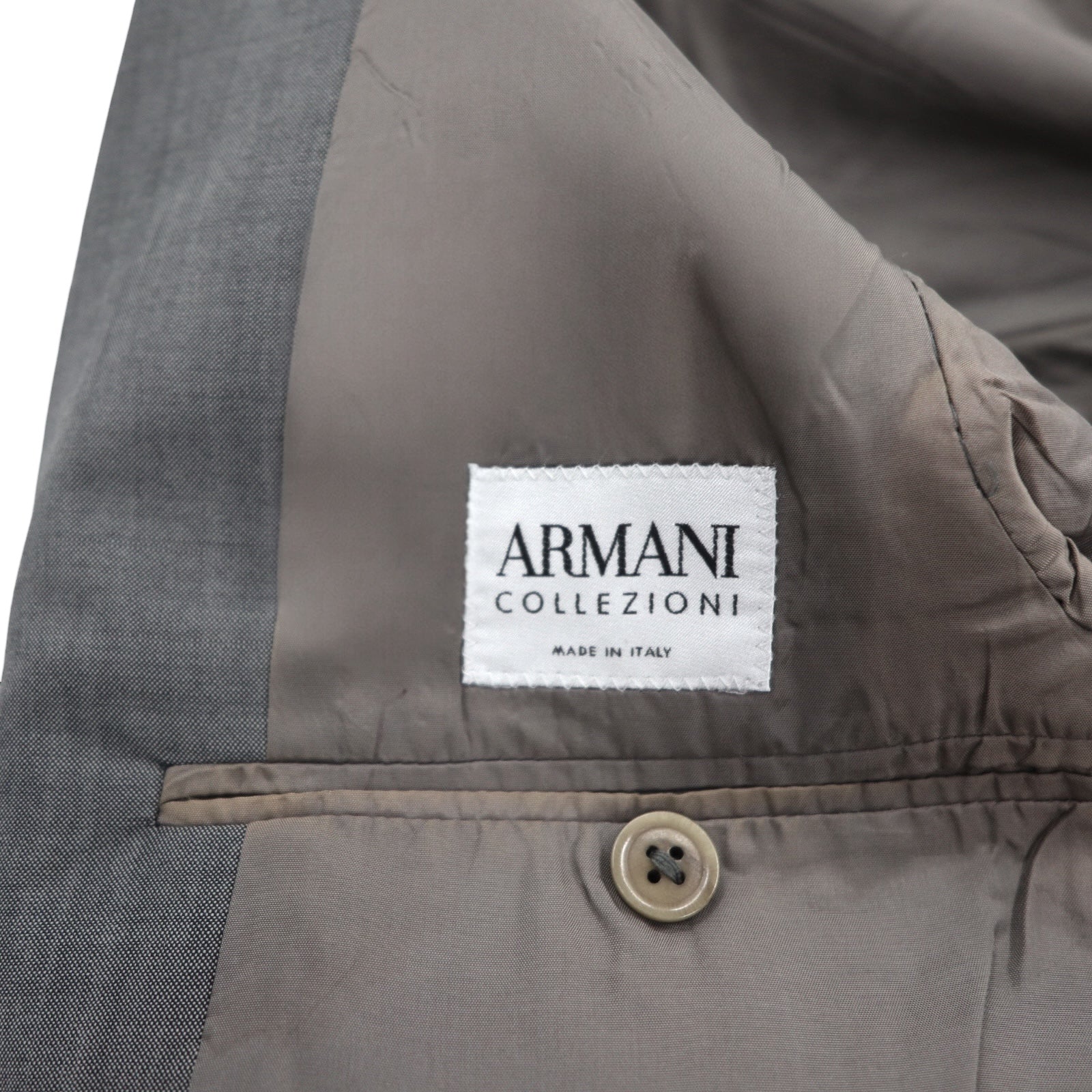 ARMANI COLLEZIONI イタリア製 テーラードジャケット S グレー ウール