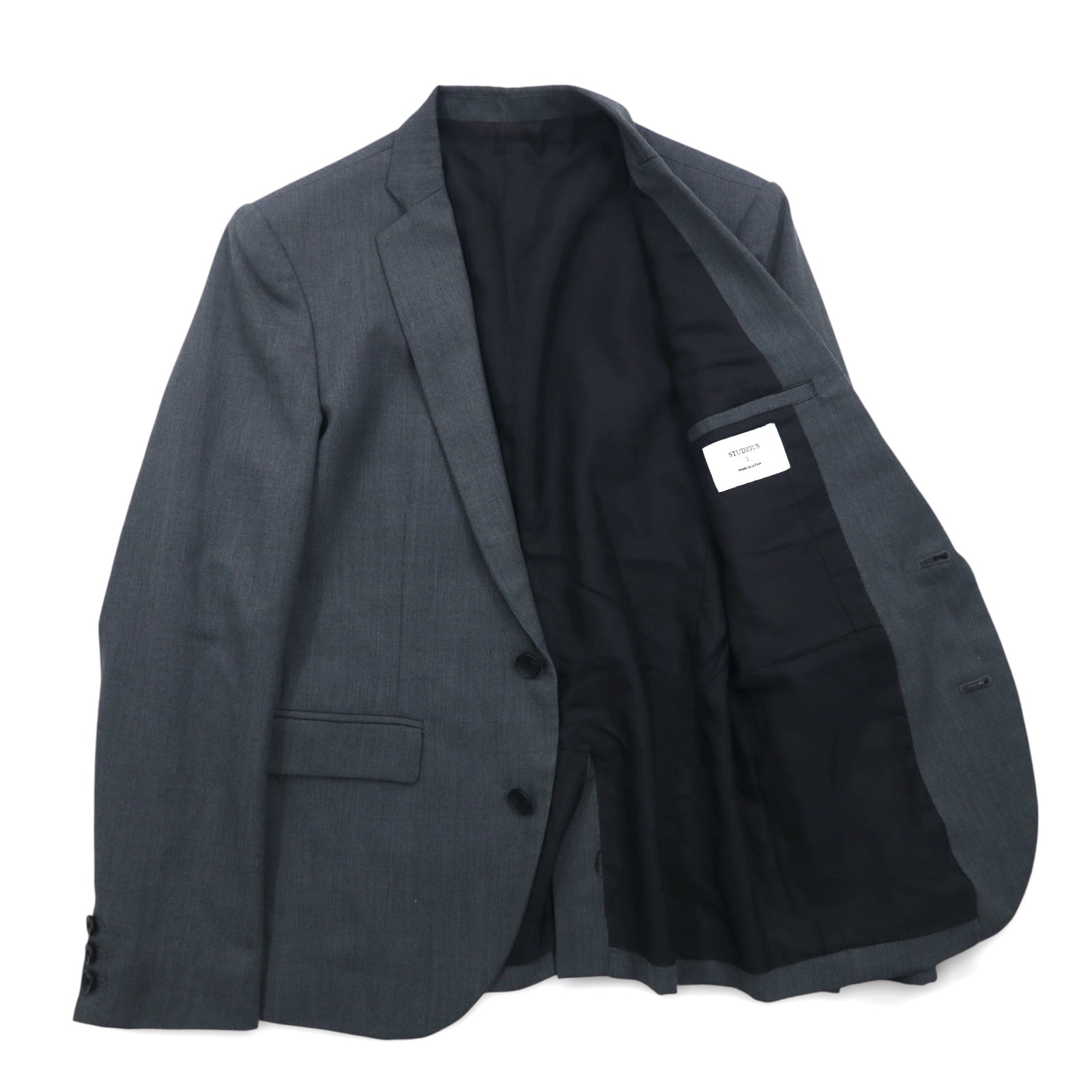 Giacca sartoriale STUDIOUS 2B, taglia S, colore grigio, poliestere, ST14-1-5-01, made in Japan