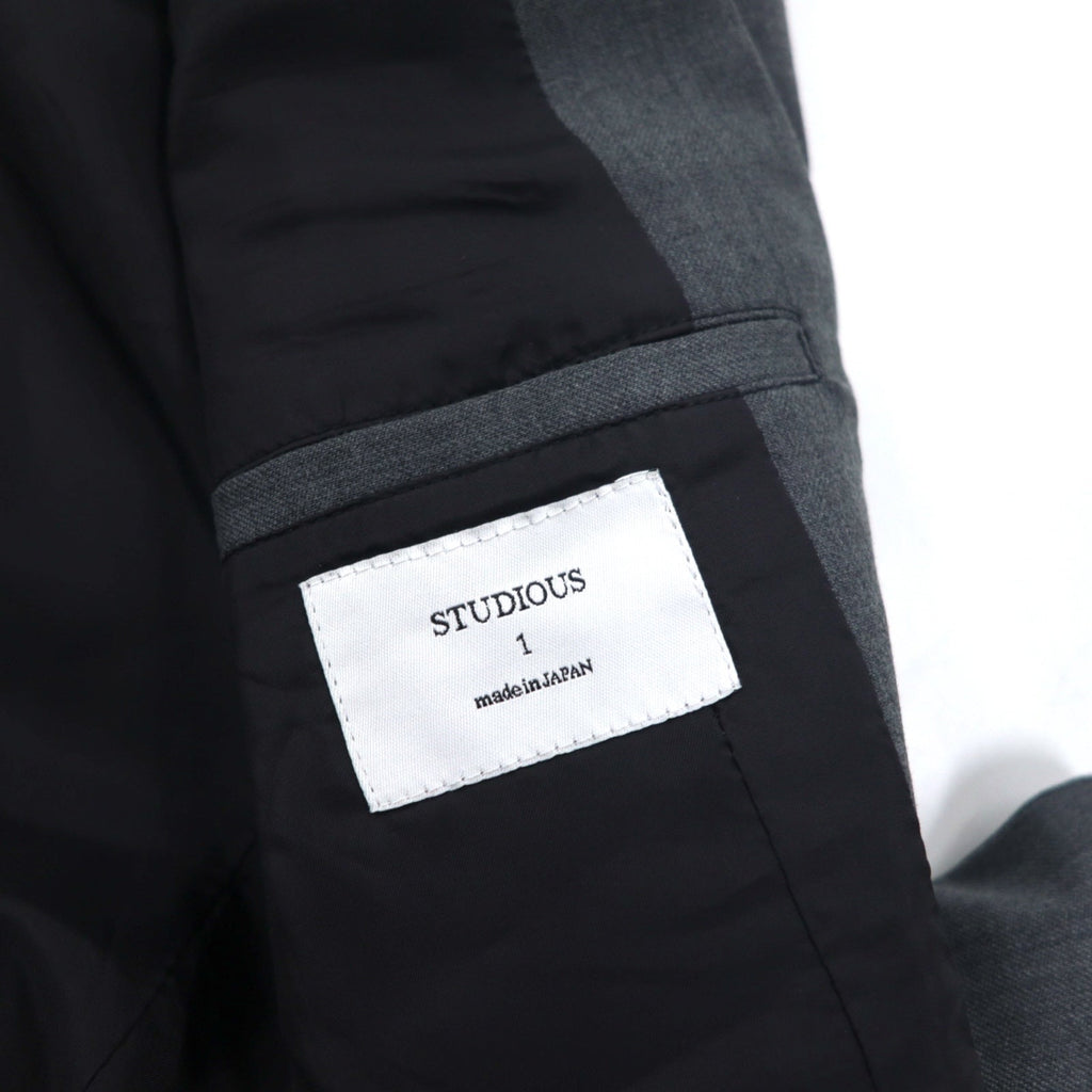Giacca sartoriale STUDIOUS 2B, taglia S, colore grigio, poliestere, ST14-1-5-01, made in Japan