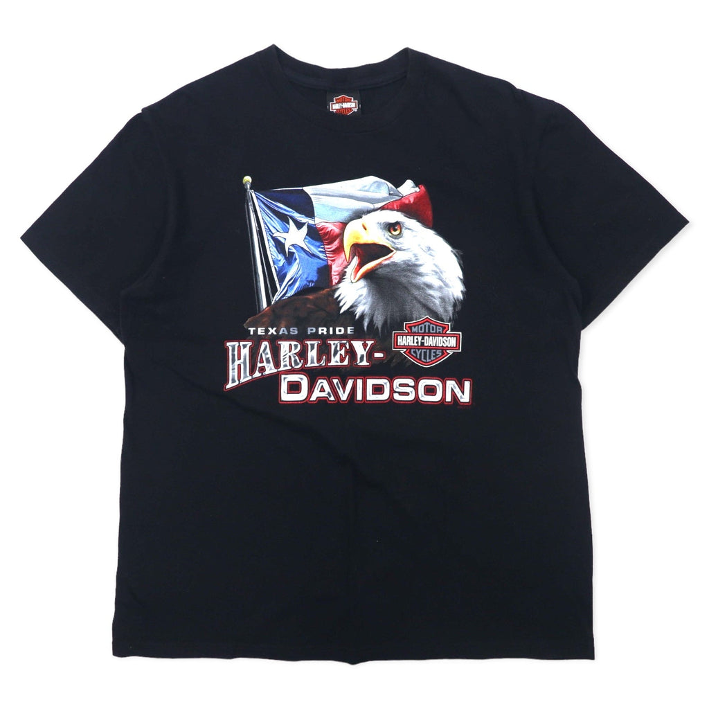 HARLEY DAVIDSON T-shirt con stampa logo L Cotone Stampa fronte/retro EL PASO TEXAS Fabbricato in Nicaragua