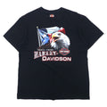 HARLEY DAVIDSON T-shirt con stampa logo L Cotone Stampa fronte/retro EL PASO TEXAS Fabbricato in Nicaragua