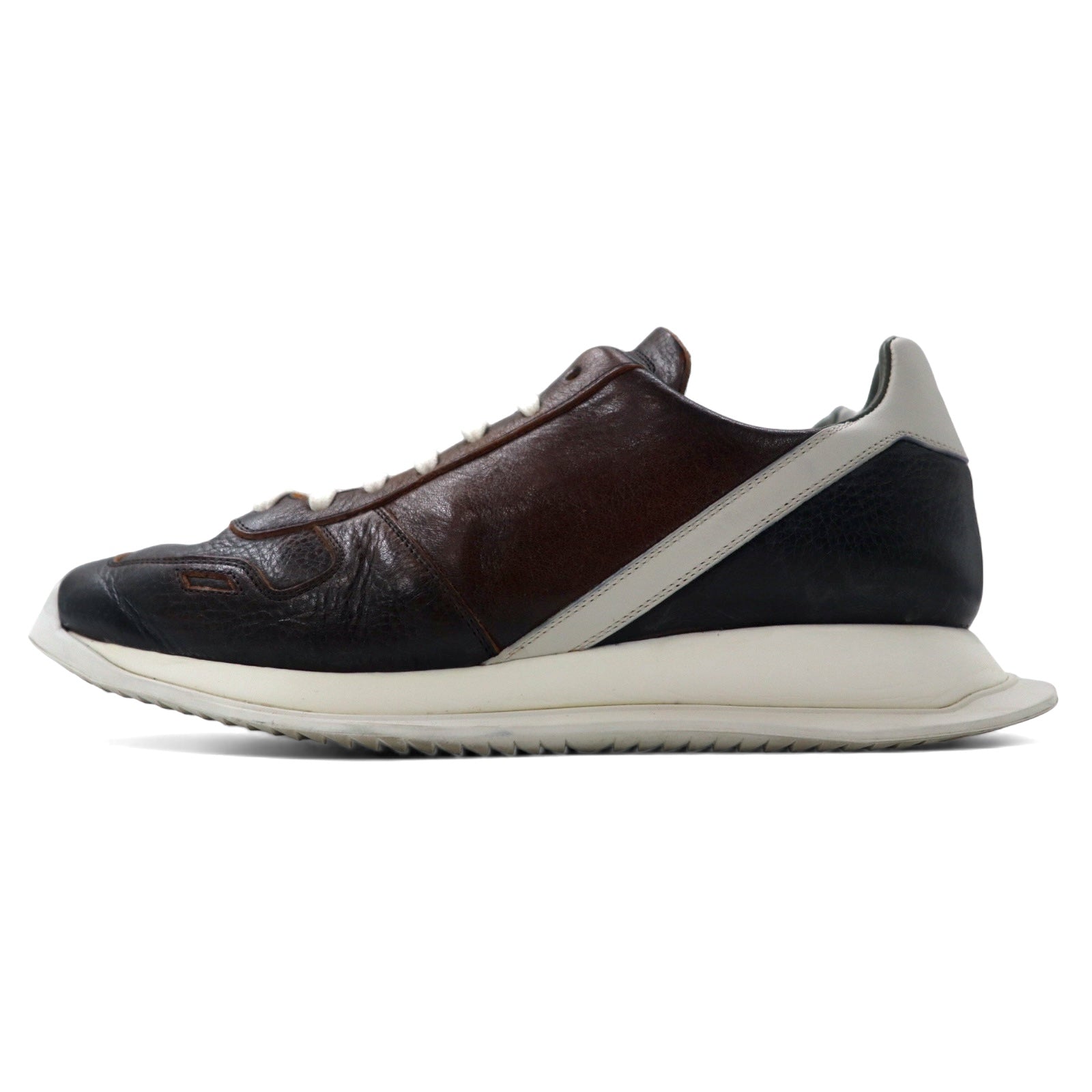 Rick Owens Runner Sneakers 25cm Nero Marrone Pelle Black Vintage Runner Sneakers 19 S2811