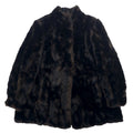 Giacca in finta pelliccia L.L.BERGER, anni '60, taglia L, marrone, acrilico, Made in USA, ILGWU Union Made, tissavel FRANCE