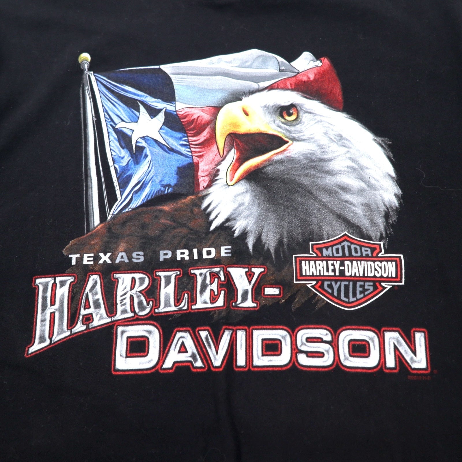 HARLEY DAVIDSON T-shirt con stampa logo L Cotone Stampa fronte/retro EL PASO TEXAS Fabbricato in Nicaragua