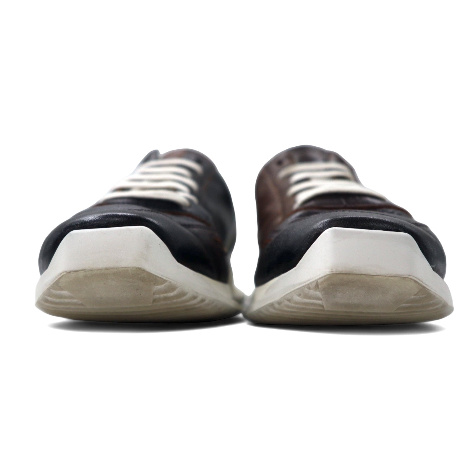 Rick Owens Runner Sneakers 25cm Nero Marrone Pelle Black Vintage Runner Sneakers 19 S2811