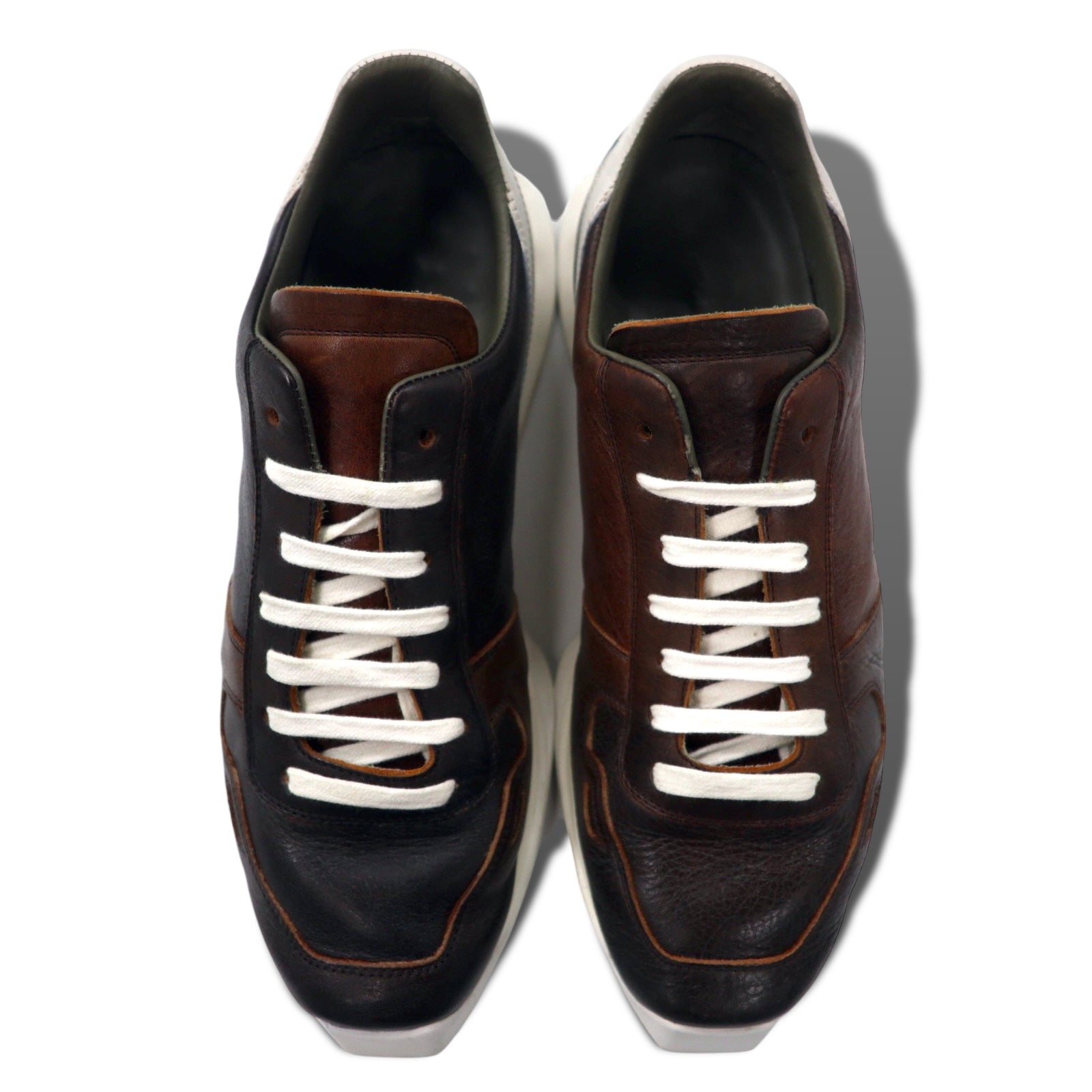 Rick Owens Runner Sneakers 25cm Nero Marrone Pelle Black Vintage Runner Sneakers 19 S2811