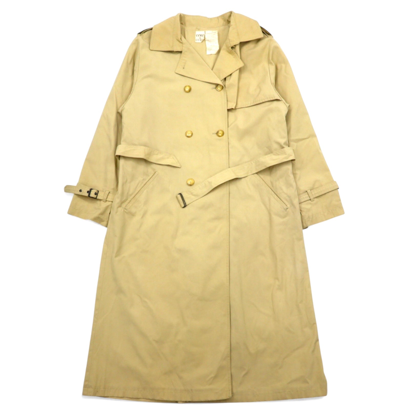Trench Balenciaga, Made in Poland anni '80, taglia XL, beige cotone poliestere.