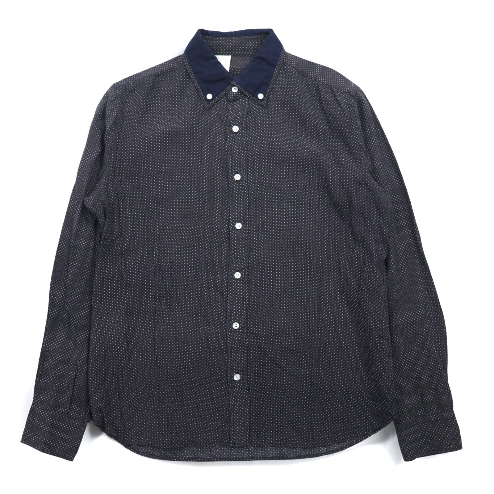 N.HOLLYWOOD Camicia button-down a strati colore grigio a pois taglia S, Tencel 91606 132-SH08 pieces, made in Japan
