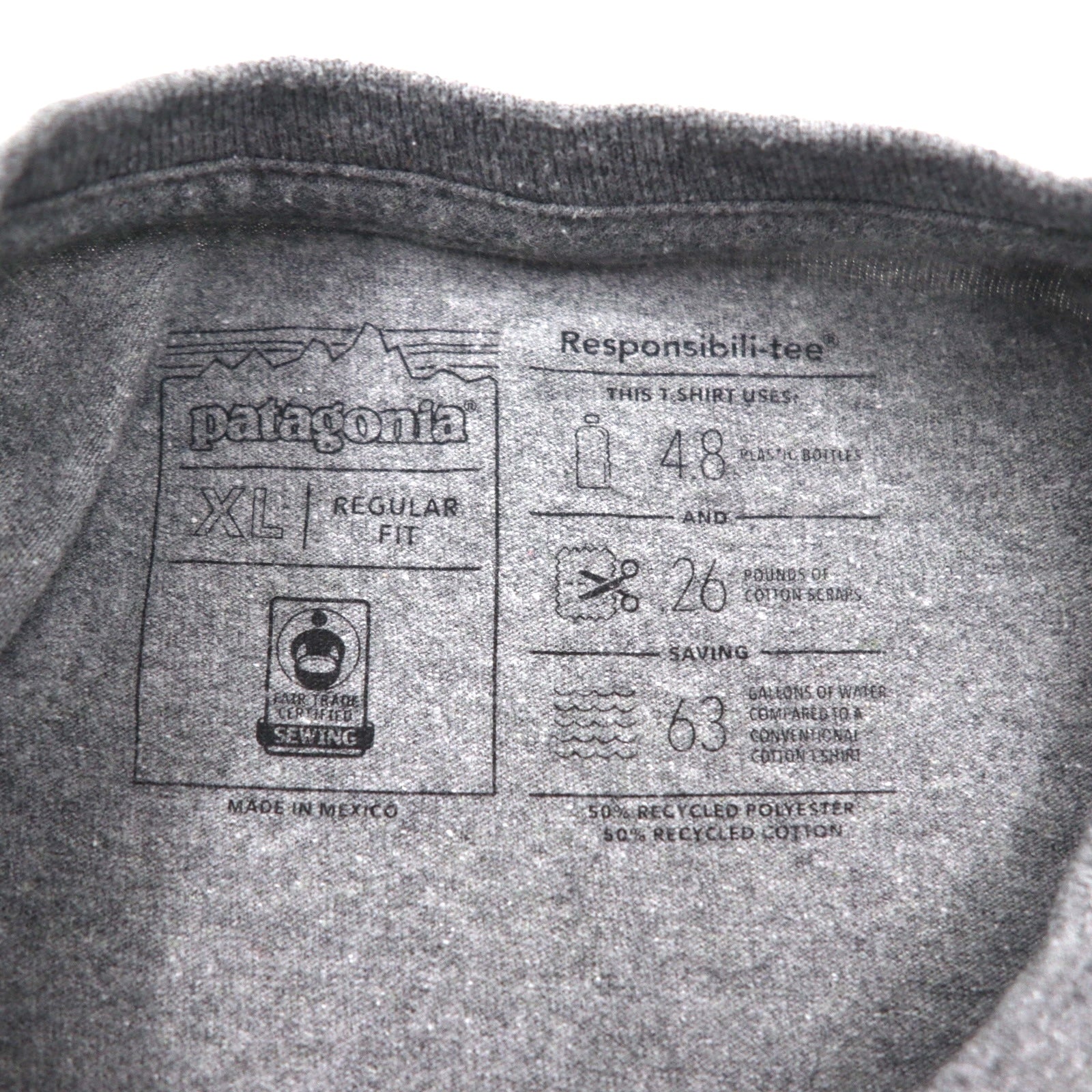 patagonia P-6 Logo Responsibili-tee T-shirt XL Grigio 39174