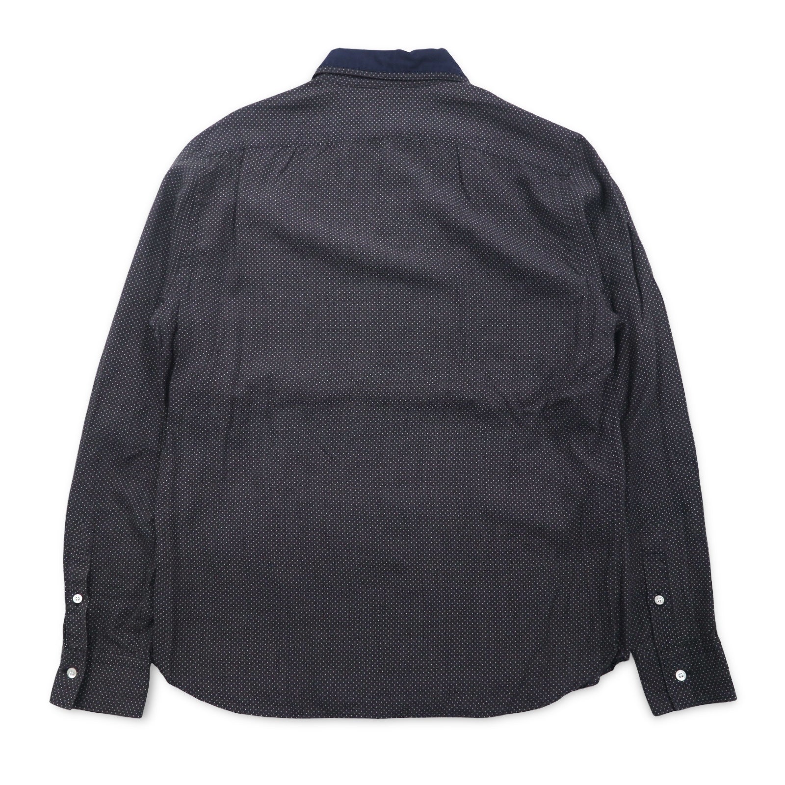 N.HOLLYWOOD Camicia button-down a strati colore grigio a pois taglia S, Tencel 91606 132-SH08 pieces, made in Japan