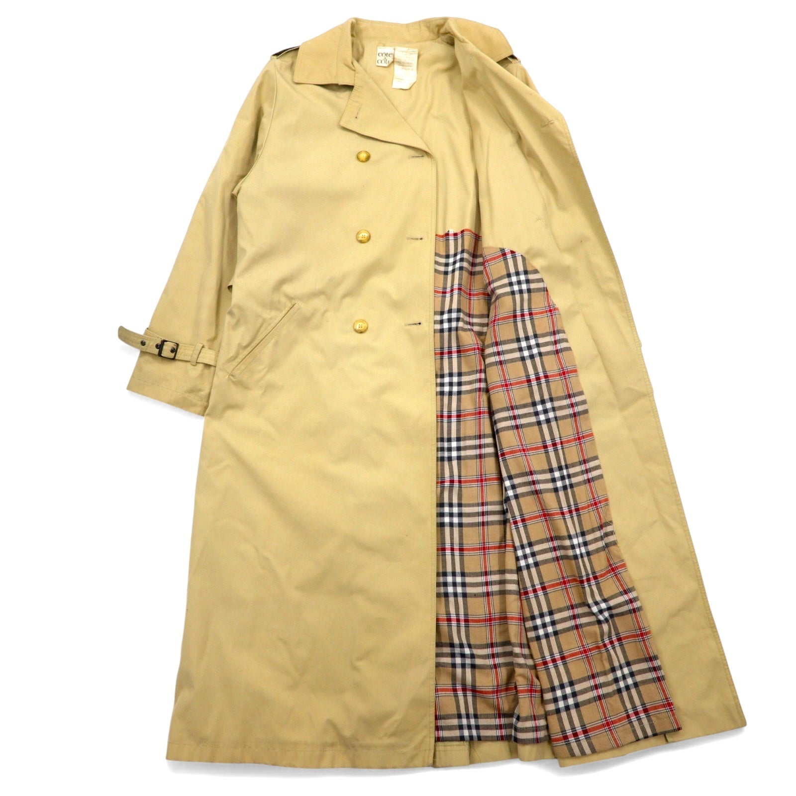 Trench Balenciaga, Made in Poland anni '80, taglia XL, beige cotone poliestere.