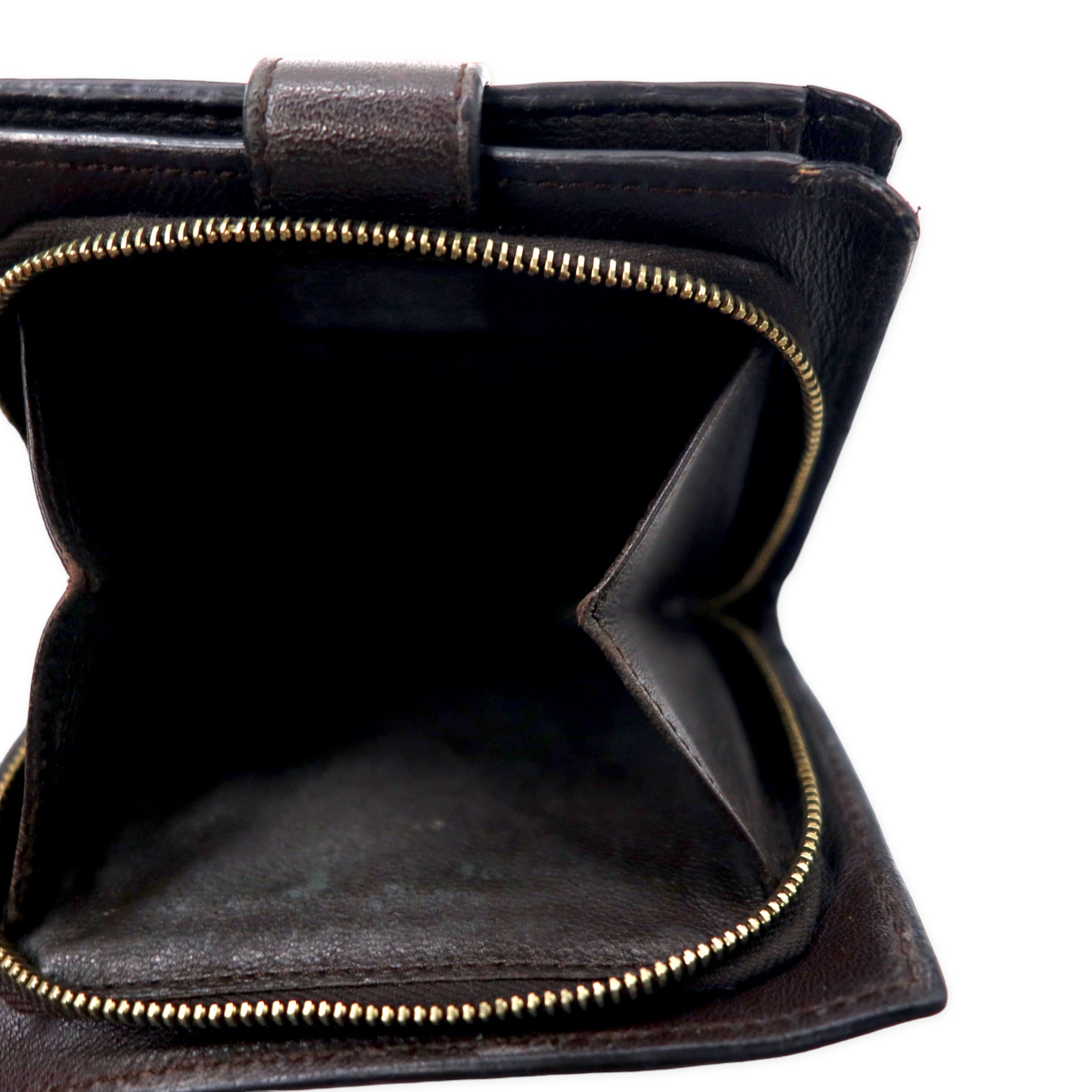 BOTTEGA VENETA Portafoglio bi-fold Intrecciato con cerniera a giro, marrone, pelle, 121059 V0013 2040, Made in Italy