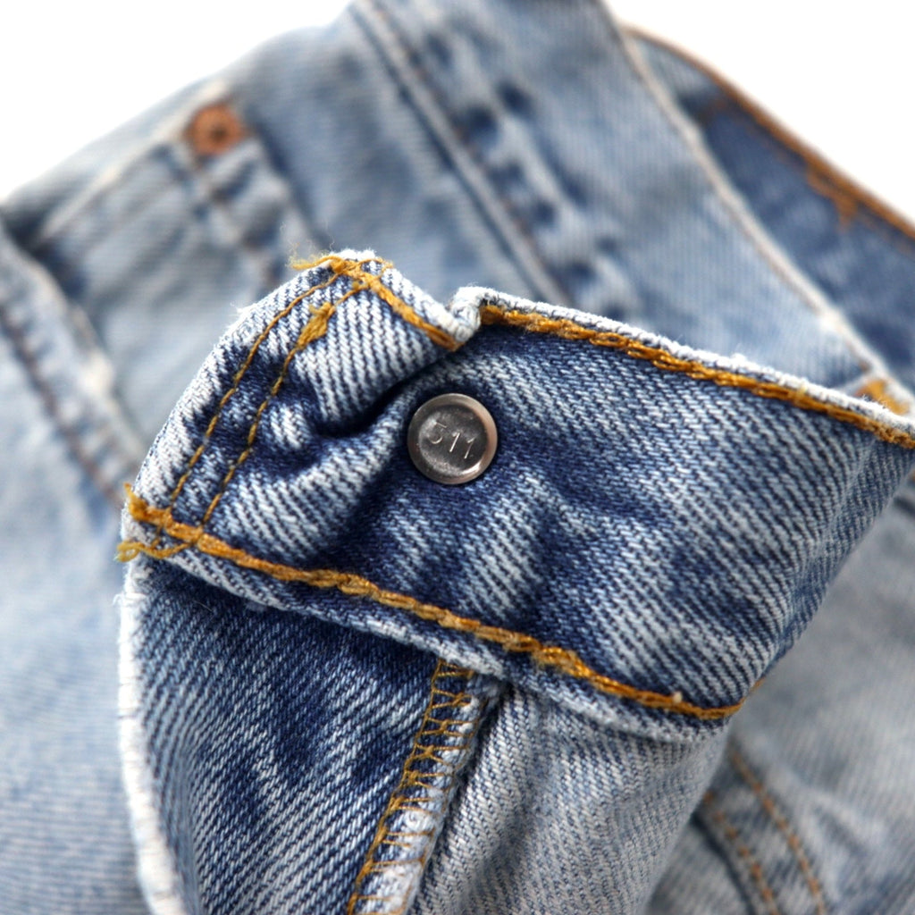 Levi's Made in USA anni '90 560 Loose Fit Tapered Jeans 32 Blu Cotone Chiusura a zip 560-4891