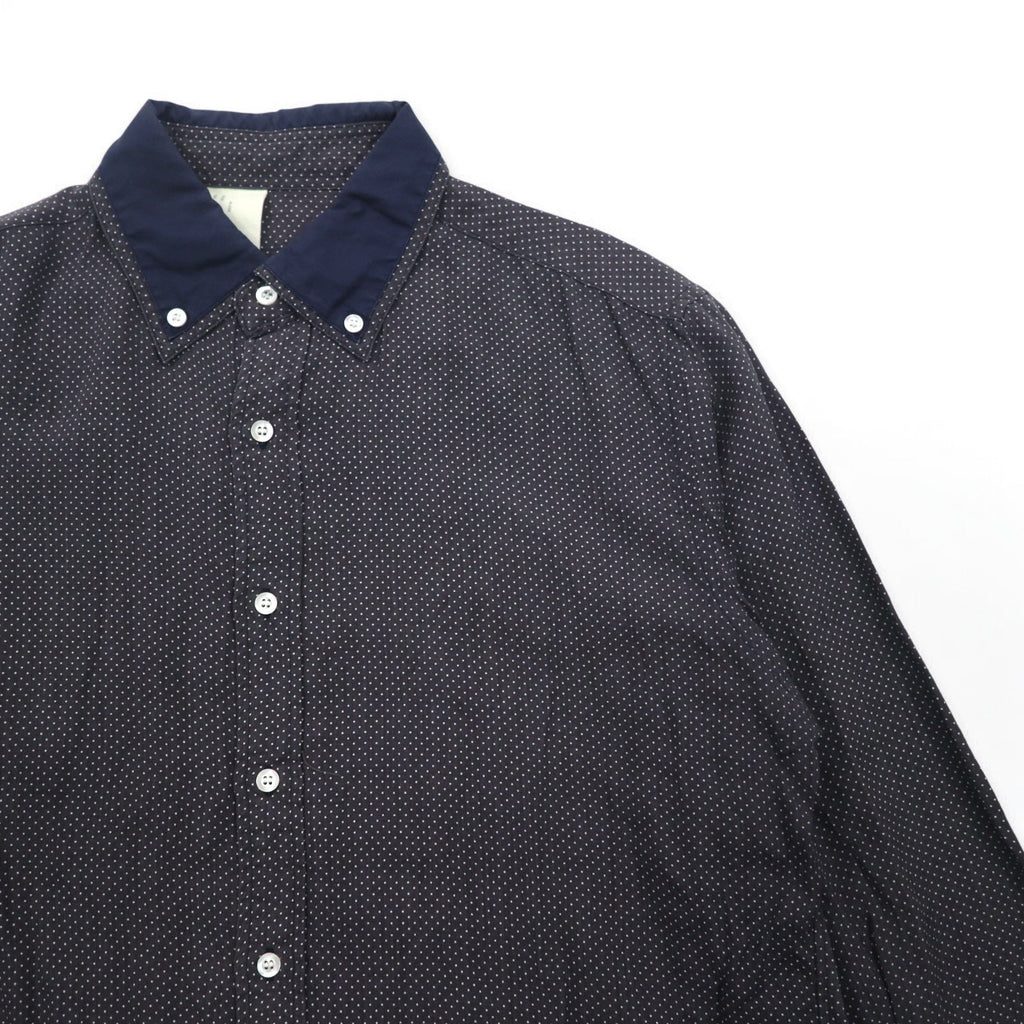 N.HOLLYWOOD Camicia button-down a strati colore grigio a pois taglia S, Tencel 91606 132-SH08 pieces, made in Japan