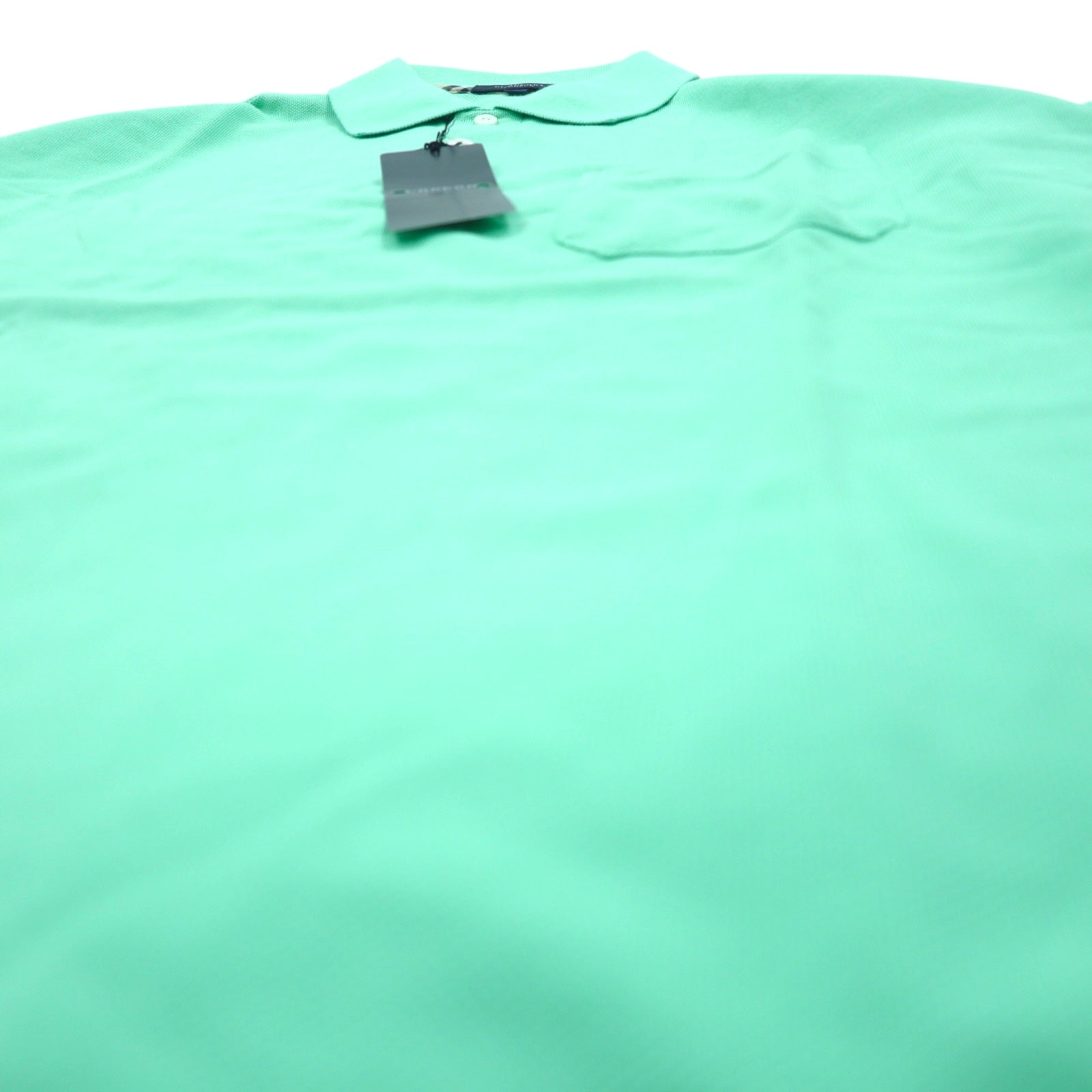 BURBERRY LONDON Polo in piqué L verde cotone taschino made in Japan nuovo con etichetta