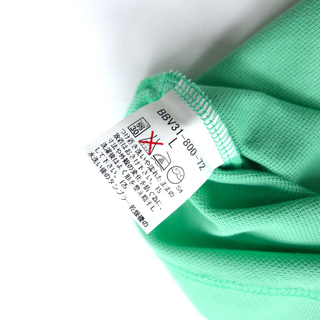 BURBERRY LONDON Polo in piqué L verde cotone taschino made in Japan nuovo con etichetta