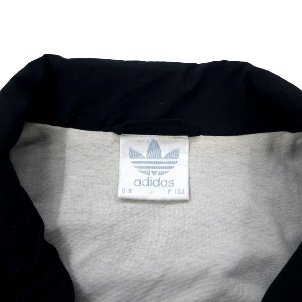 Adidas anni '90, track jacket, maglia L, nera, poliestere, logo Trifoglio, etichetta argentata