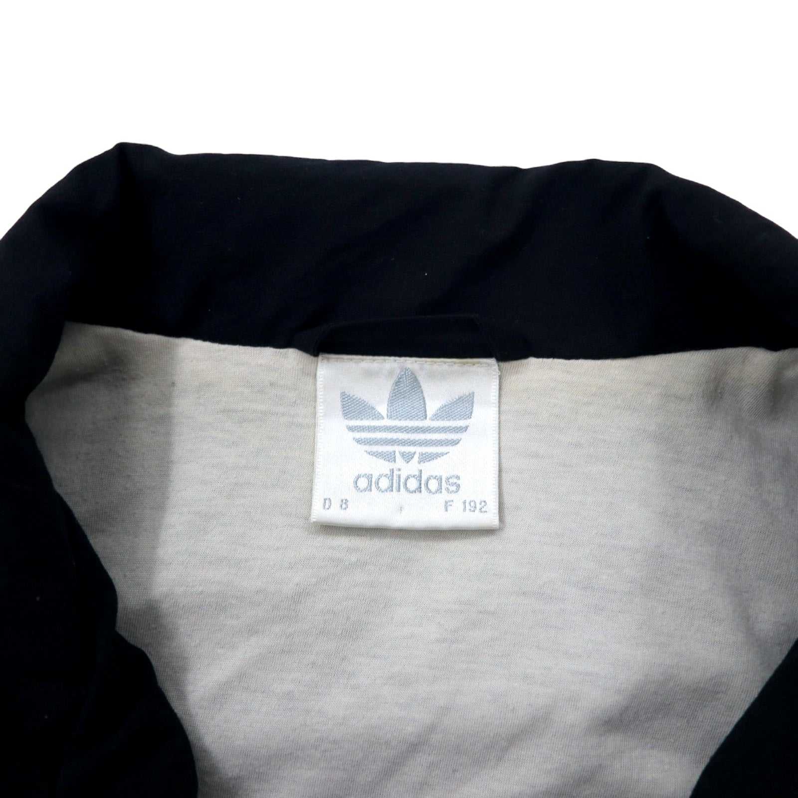 Adidas anni '90, track jacket, maglia L, nera, poliestere, logo Trifoglio, etichetta argentata