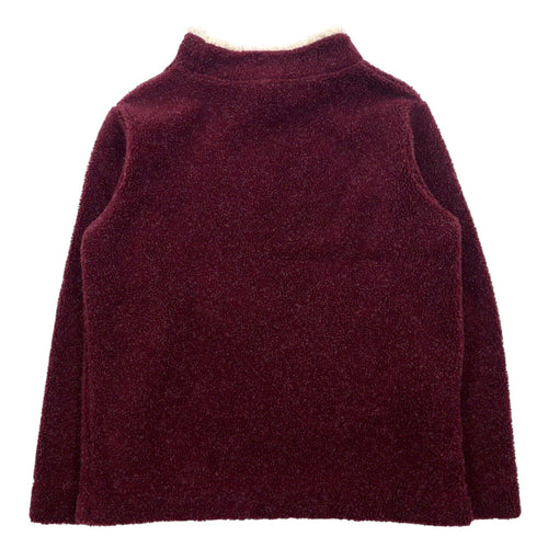 Cabela's Dolcevita in pile sherpa pullover M Bordeaux Poliestere Acrilico