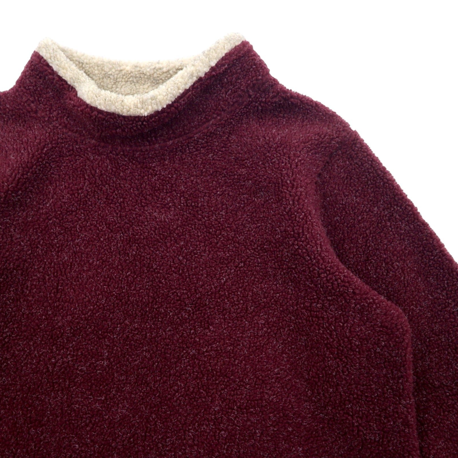 Cabela's Dolcevita in pile sherpa pullover M Bordeaux Poliestere Acrilico