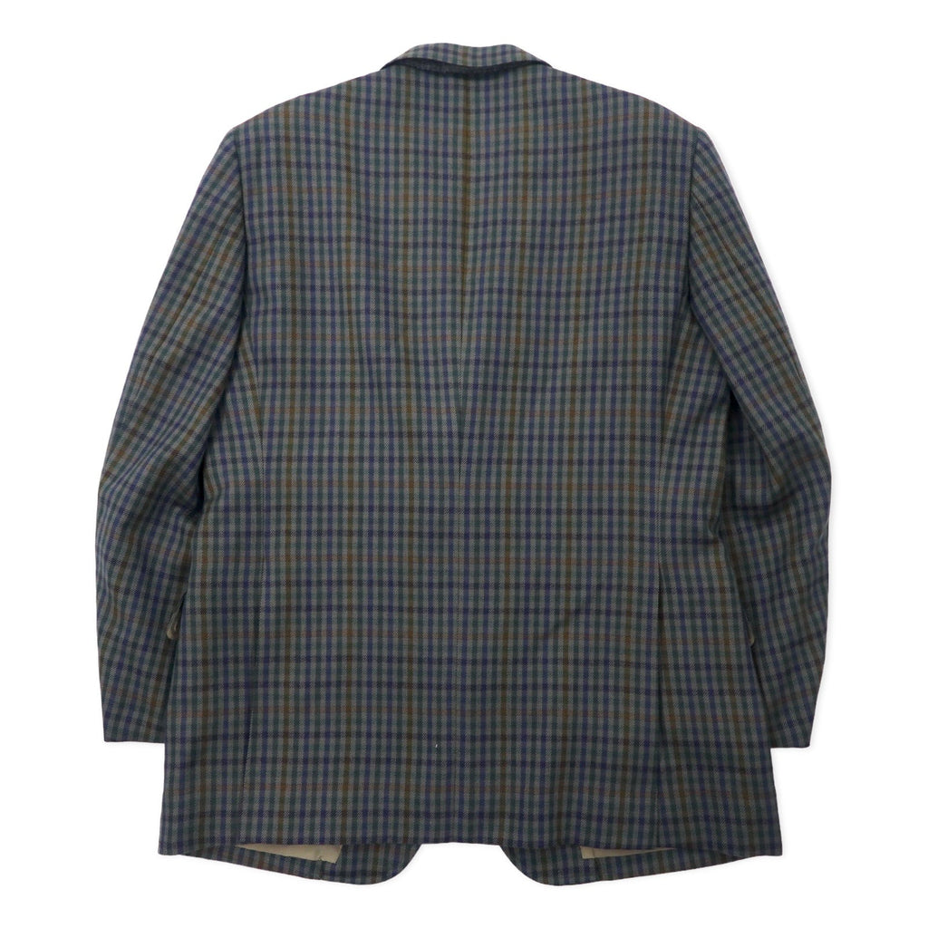 Giacca sartoriale monopetto Burberrys Old 2B, 98-88-175 AB6, fantasia scozzese marrone, in lana, made in Japan.