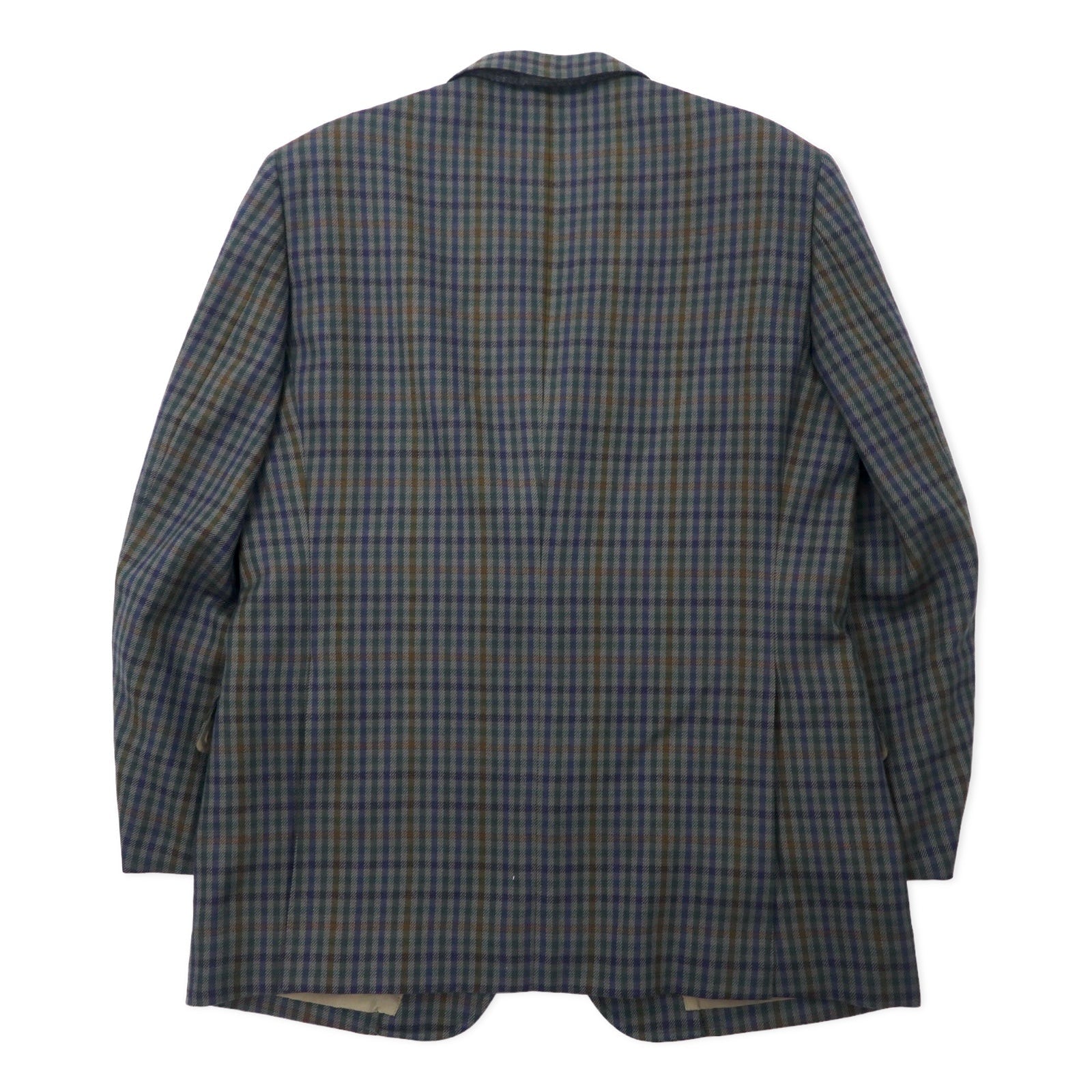Giacca sartoriale monopetto Burberrys Old 2B, 98-88-175 AB6, fantasia scozzese marrone, in lana, made in Japan.