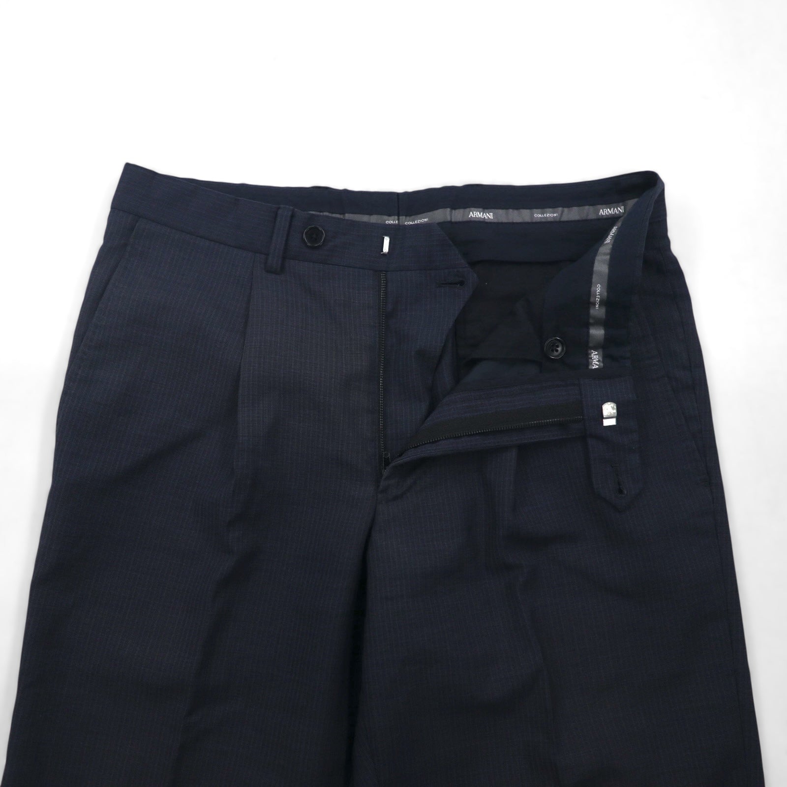 ARMANI COLLEZIONI イタリア製 セットアップ スーツ S ネイビー ウール GIORGIO