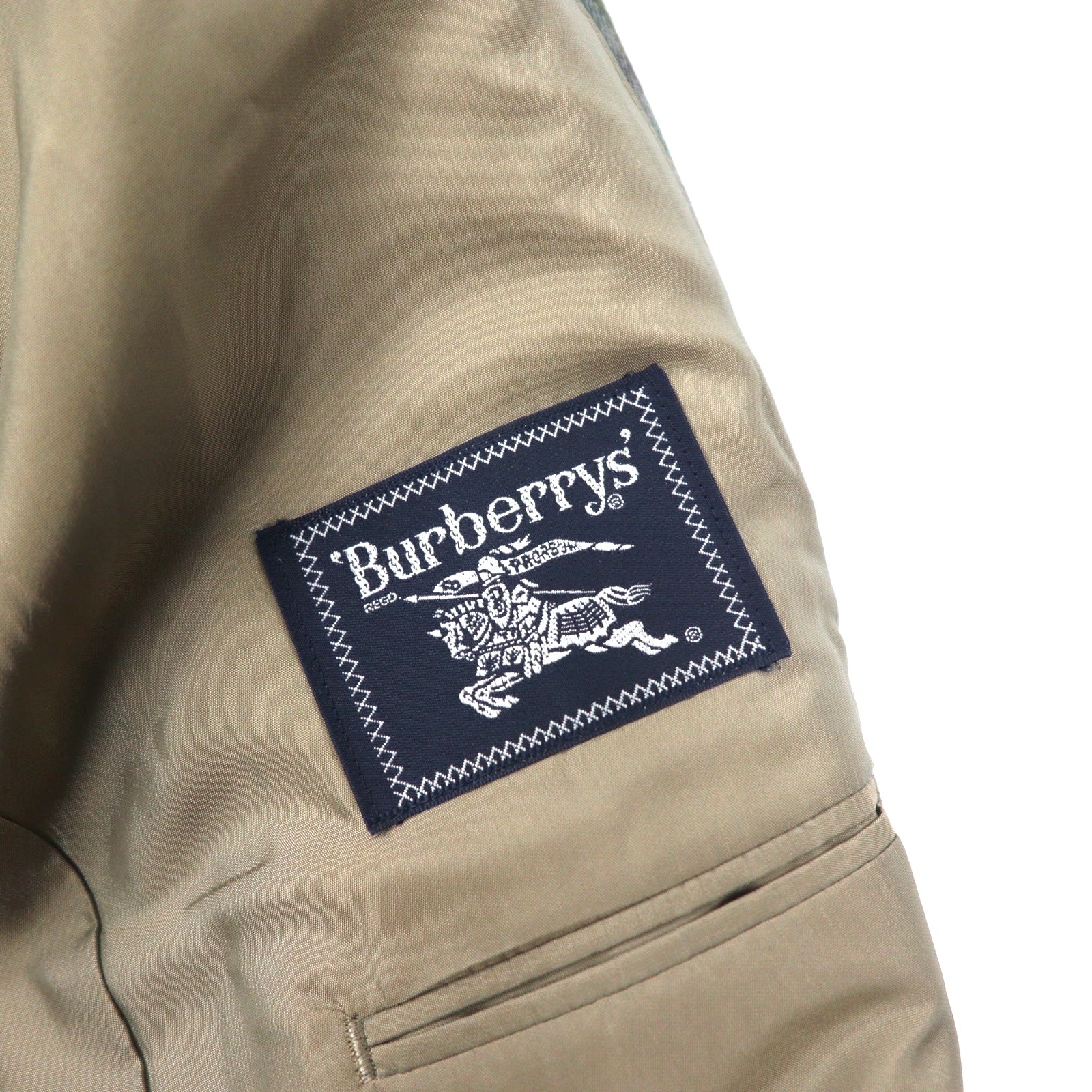 Giacca sartoriale monopetto Burberrys Old 2B, 98-88-175 AB6, fantasia scozzese marrone, in lana, made in Japan.