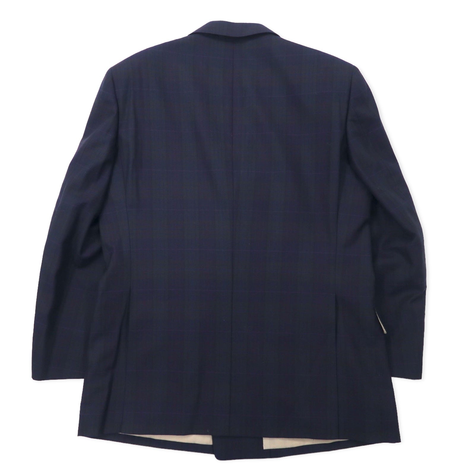 Burberrys Old Double Giacca in lana gessata con revers a punta 98-88-175 AB6 Blu navy Gabardine Bottoni dorati Bottoni decorativi Made in Japan