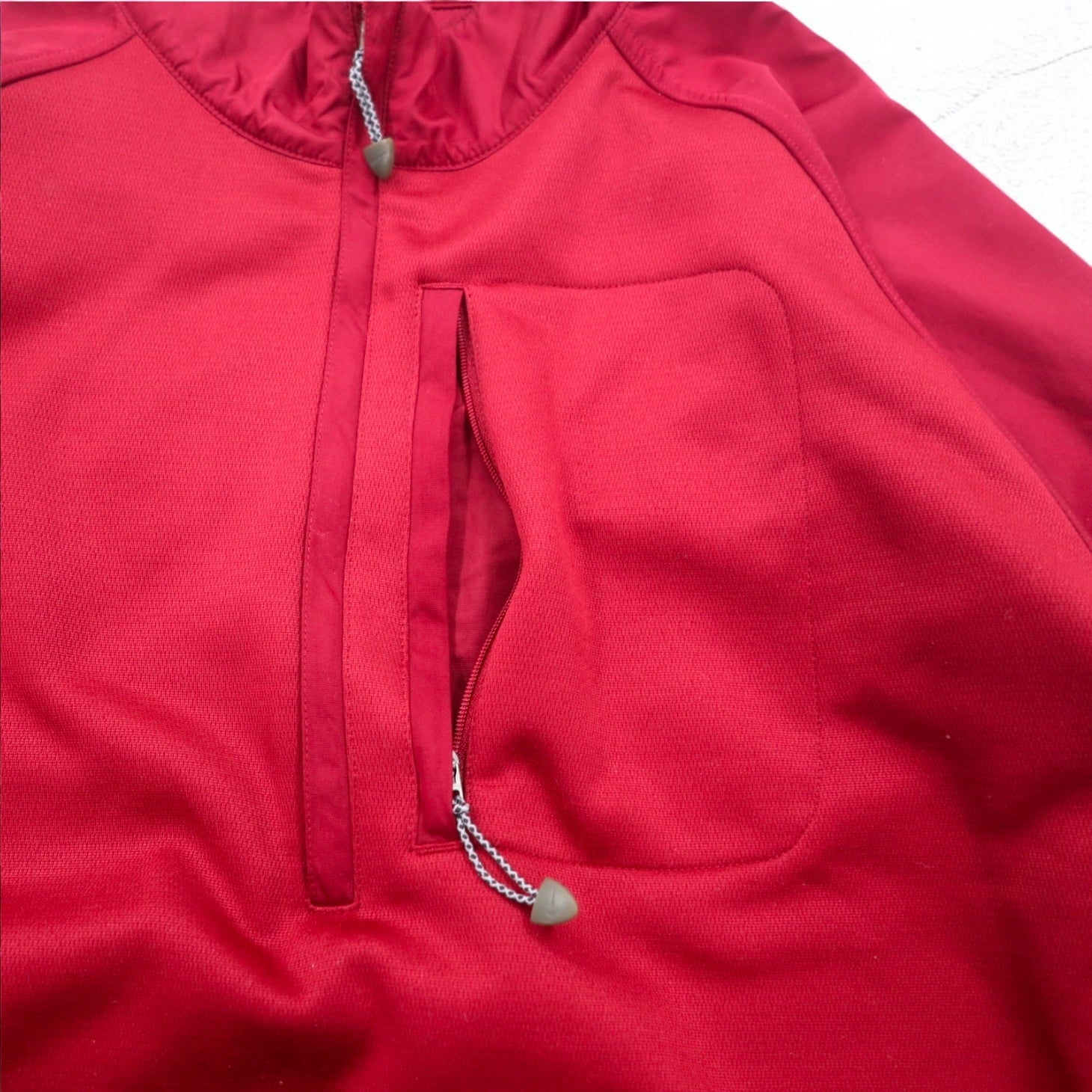 NIKE GOLF ハーフジップ トラックジャケット ジャージ L レッド フリースライナー THERMA FIT スウォッシュロゴ