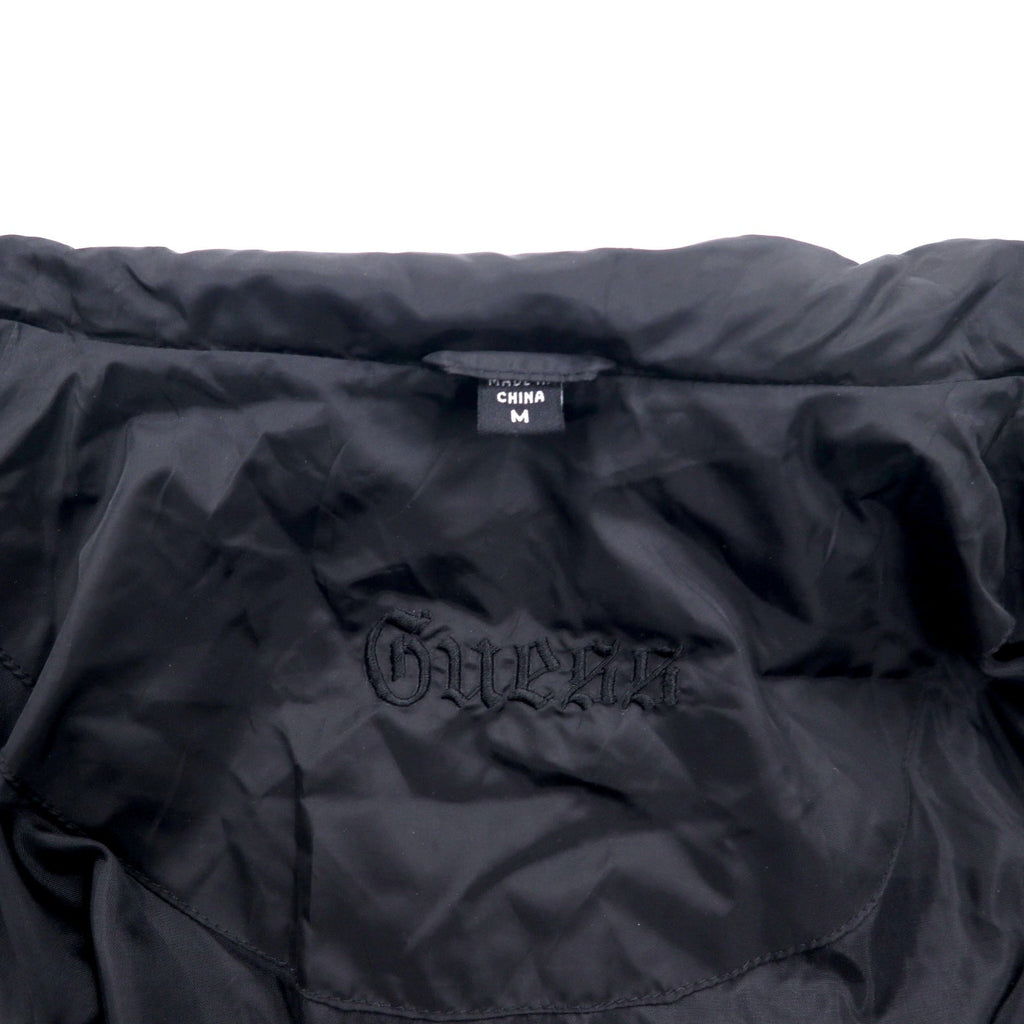 GUESS piumino a collo alto anni '90, taglia M, nero, in nylon, doppia cerniera, logo ricamato