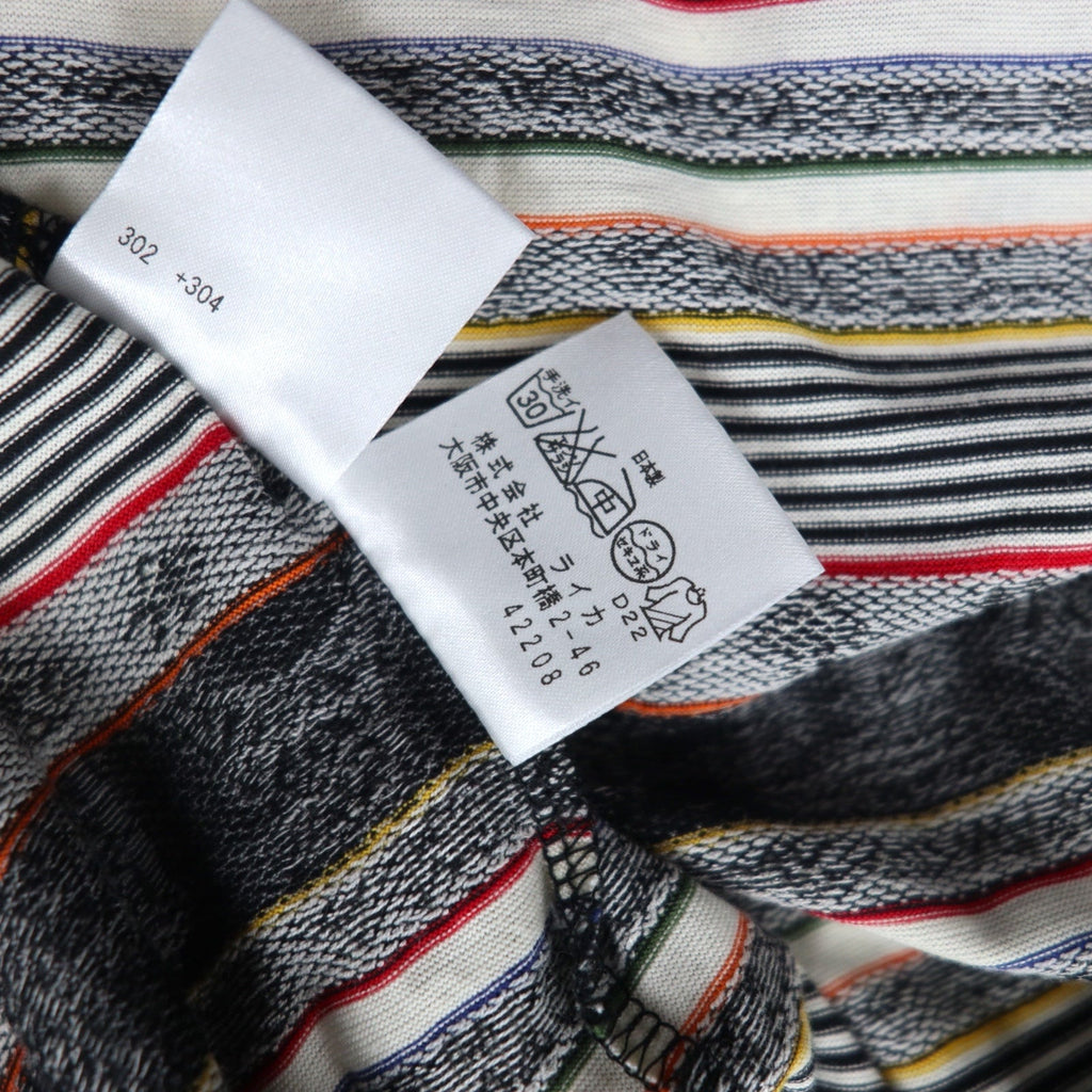 CASTELBAJAC +2 NATURE Anni '90 Maglia a maniche lunghe con mezza zip Maglietta a maniche lunghe XXL Grigio Cotone Fantasia Made in Japan