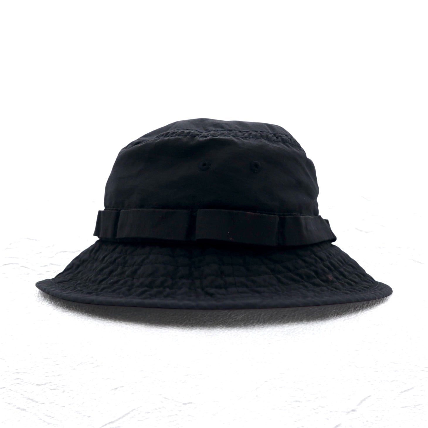 Stussy Ripstop Boonie Hat, cappello alla pescatore S/M nero, nylon, con logo ricamato.