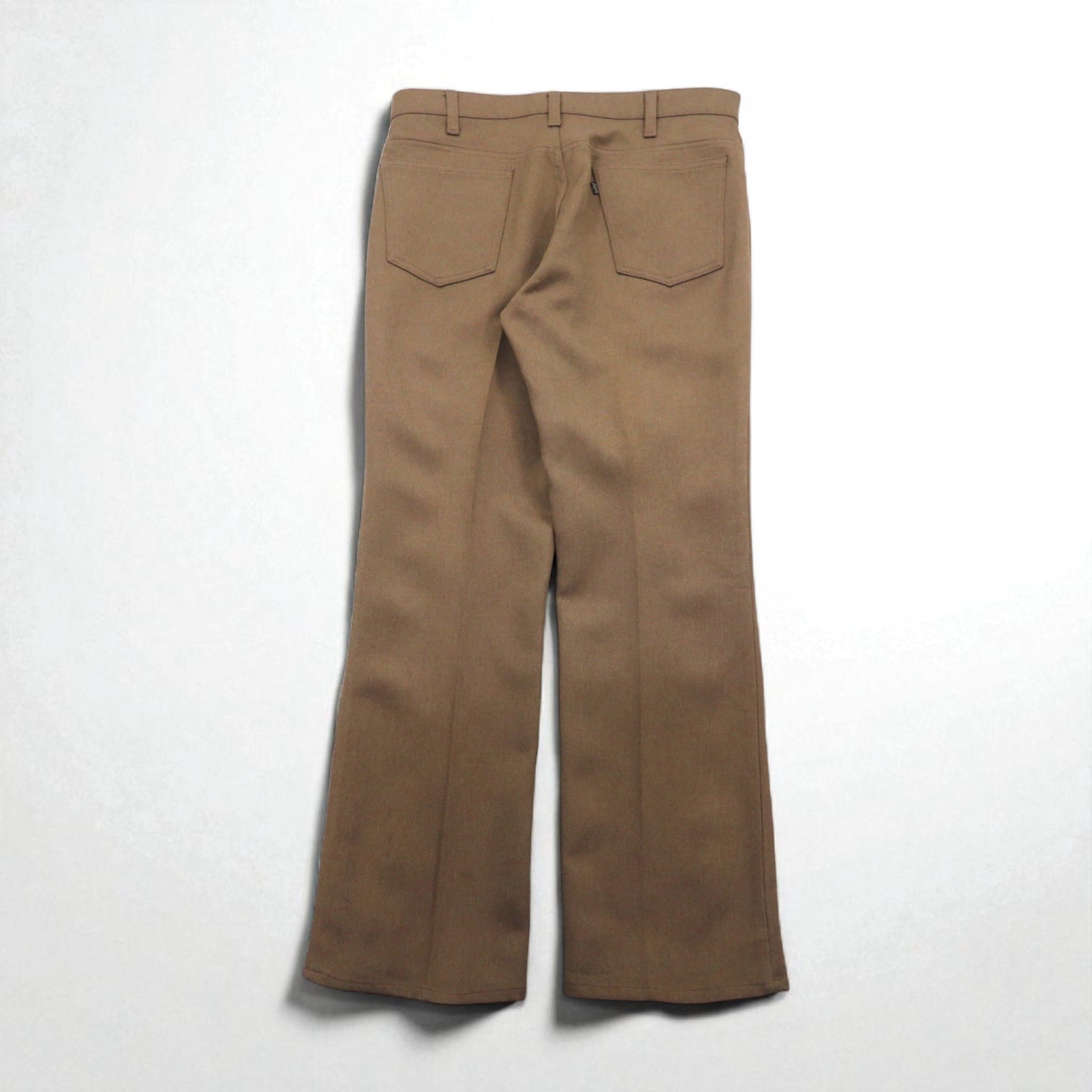 Levi's anni '80 Pantaloni bootcut in poliestere made in USA Marrone L Etichetta nera Cerniera 42TALON 10517 4825