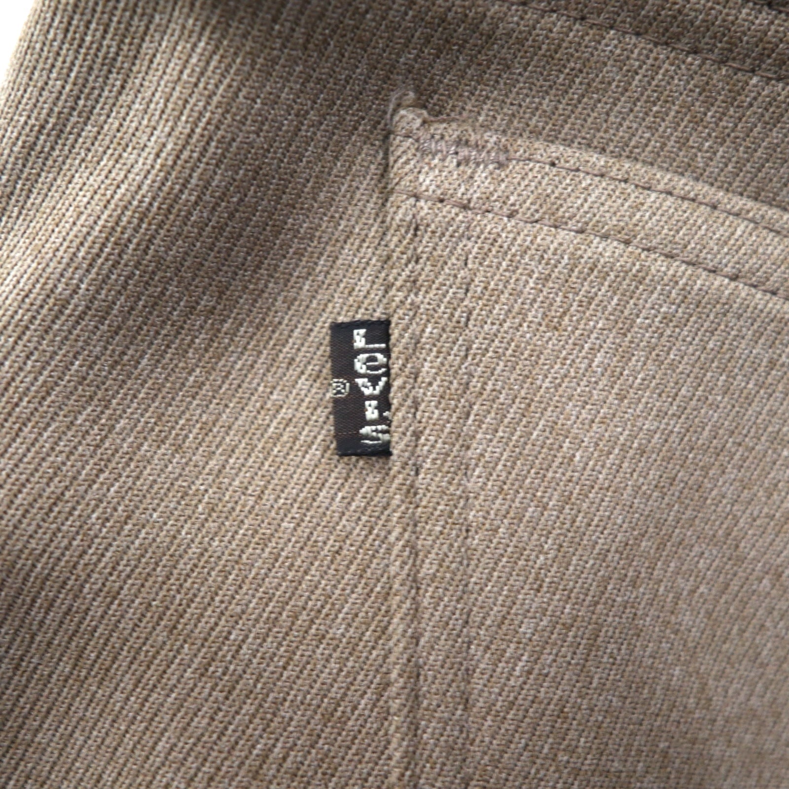 Levi's anni '80 Pantaloni bootcut in poliestere made in USA Marrone L Etichetta nera Cerniera 42TALON 10517 4825