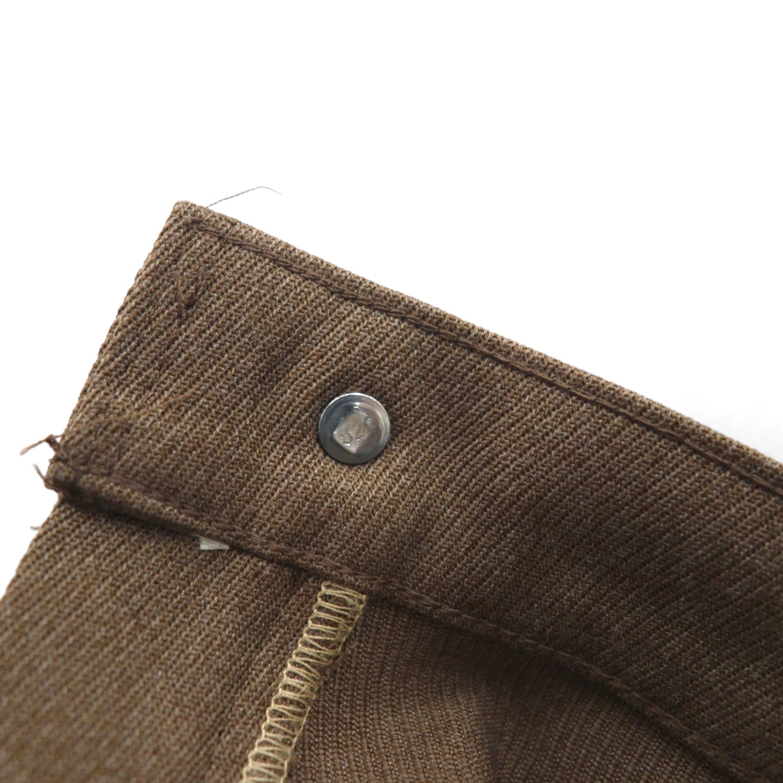 Levi's anni '80 Pantaloni bootcut in poliestere made in USA Marrone L Etichetta nera Cerniera 42TALON 10517 4825