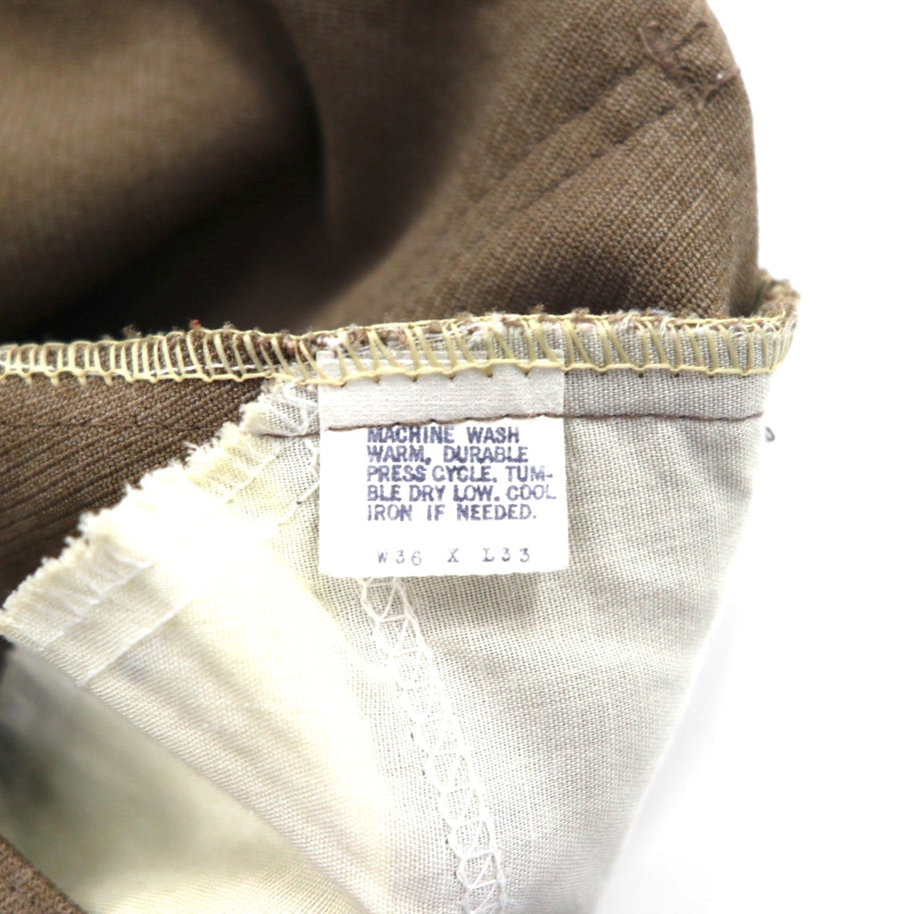 Levi's 80年代 USA製 ブーツカット スラックスパンツ L ブラウン ポリエステル 黒タブ 42TALONジップ 10517 4825