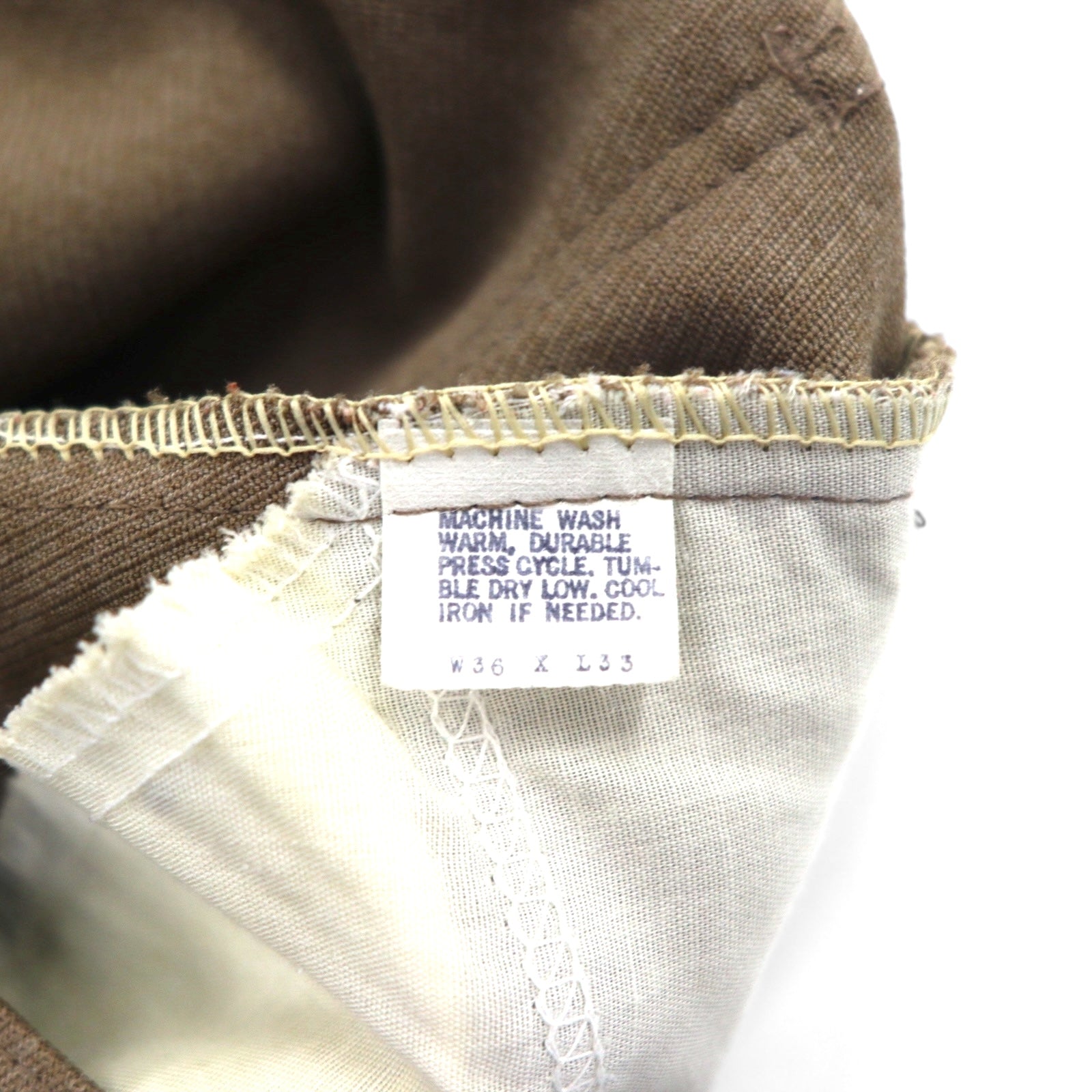 Levi's anni '80 Pantaloni bootcut in poliestere made in USA Marrone L Etichetta nera Cerniera 42TALON 10517 4825
