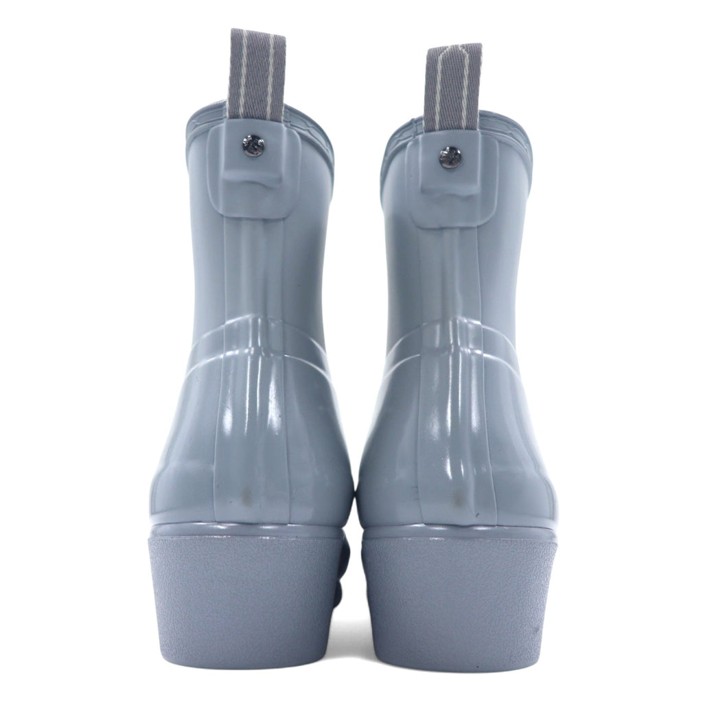 HUNTER リファインド ロー ヒール バイカー グロスデュオ REF LOW HEEL BIKER GLOSS DUO ラバーブーツ レインブーツ 25cm グレー WFS2037DUO