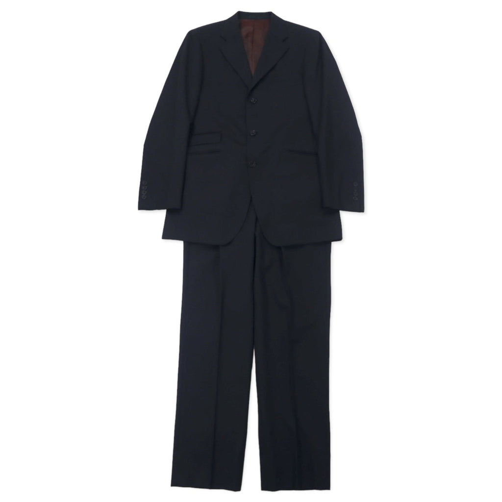 BURBERRY BLACK LABEL completo 3 pezzi 42R nero a righe lana SUPER 100's, made in Japan