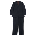 BURBERRY BLACK LABEL completo 3 pezzi 42R nero a righe lana SUPER 100's, made in Japan