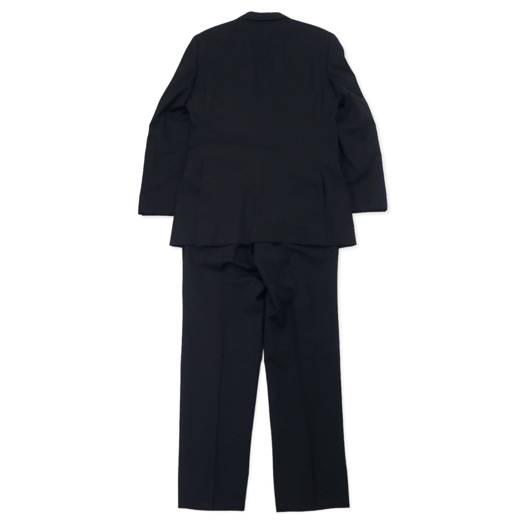 BURBERRY BLACK LABEL completo 3 pezzi 42R nero a righe lana SUPER 100's, made in Japan