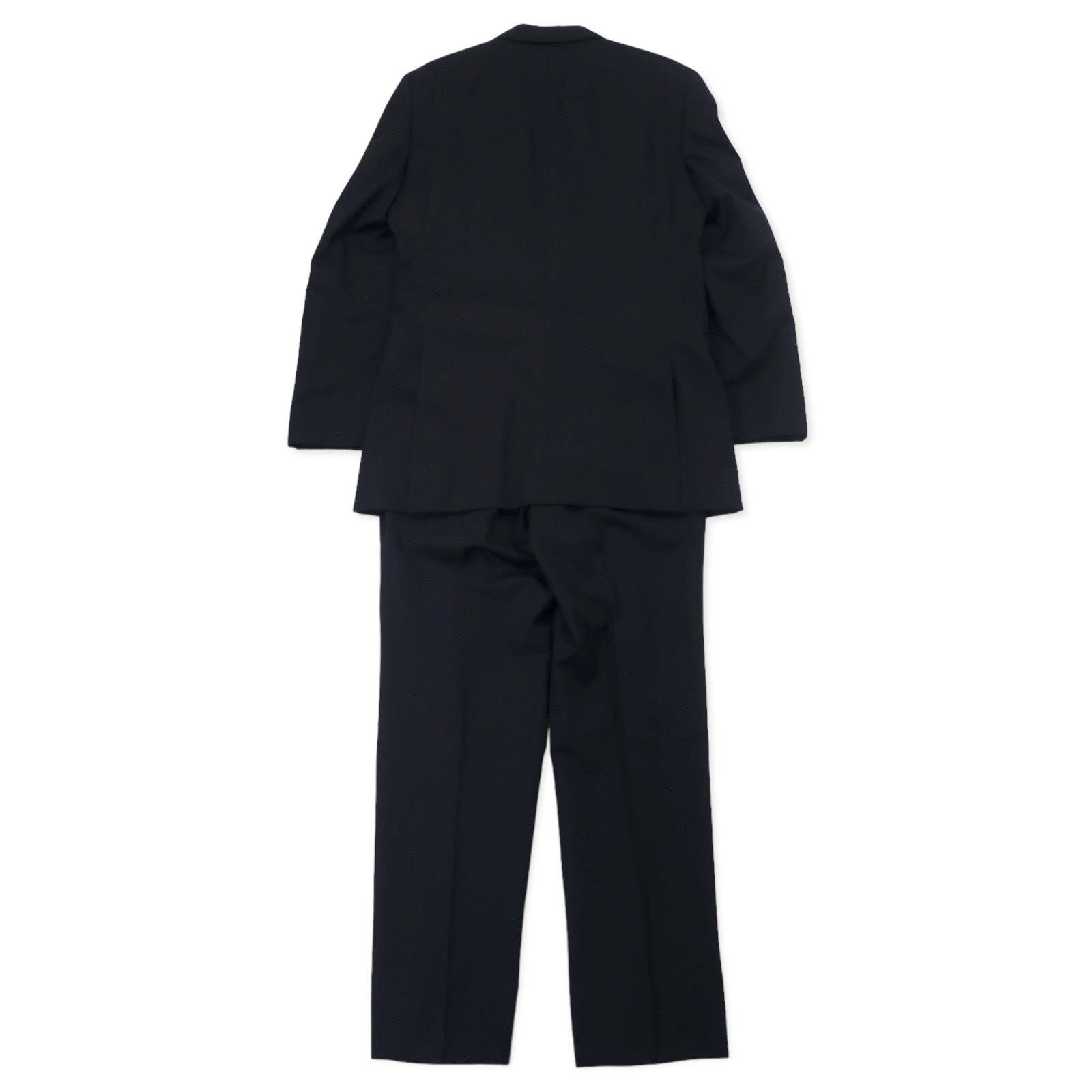 BURBERRY BLACK LABEL completo 3 pezzi 42R nero a righe lana SUPER 100's, made in Japan
