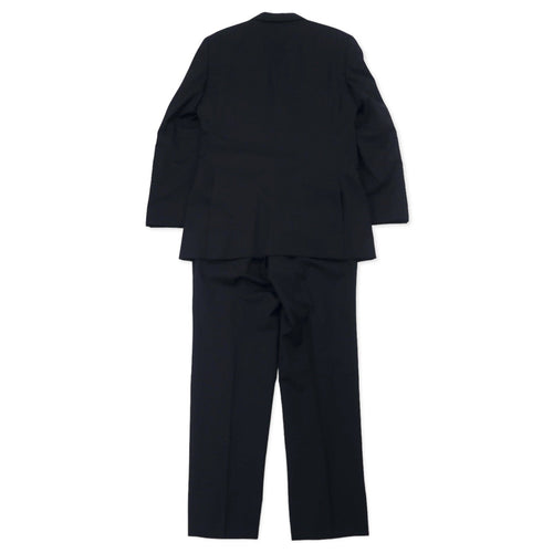 BURBERRY BLACK LABEL 3B スーツ セットアップ 42R ブラック ストライプ ウール SUPER 100's 羊毛 日本製
